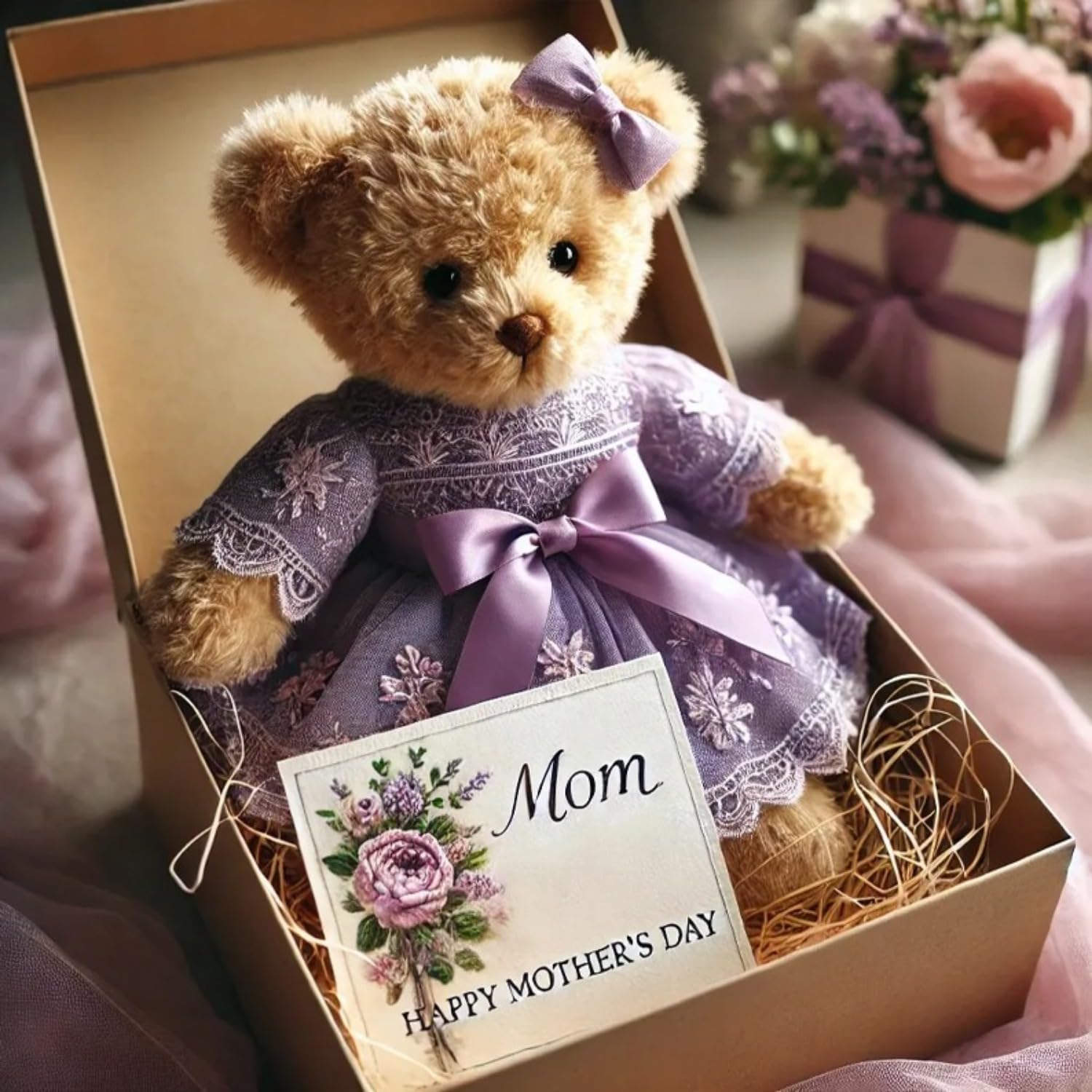 🔥49% OFF - Handmade Hug Teddy Bear Gift Box Mother's Day Gift