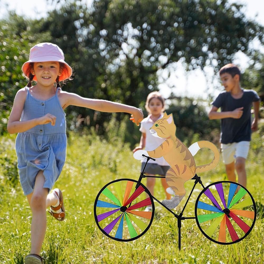CAT BICYCLE WIND SPINNER