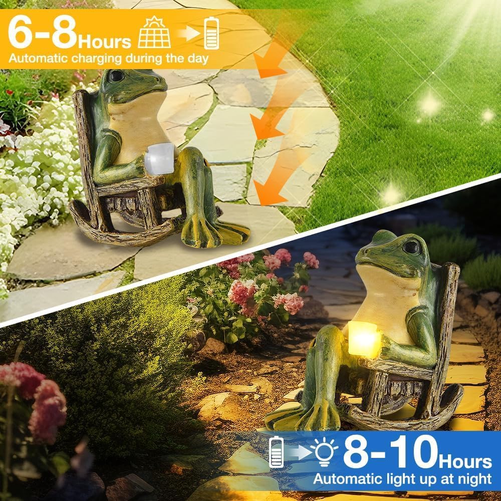 Solar LED Frog Garden Outdoor Decor