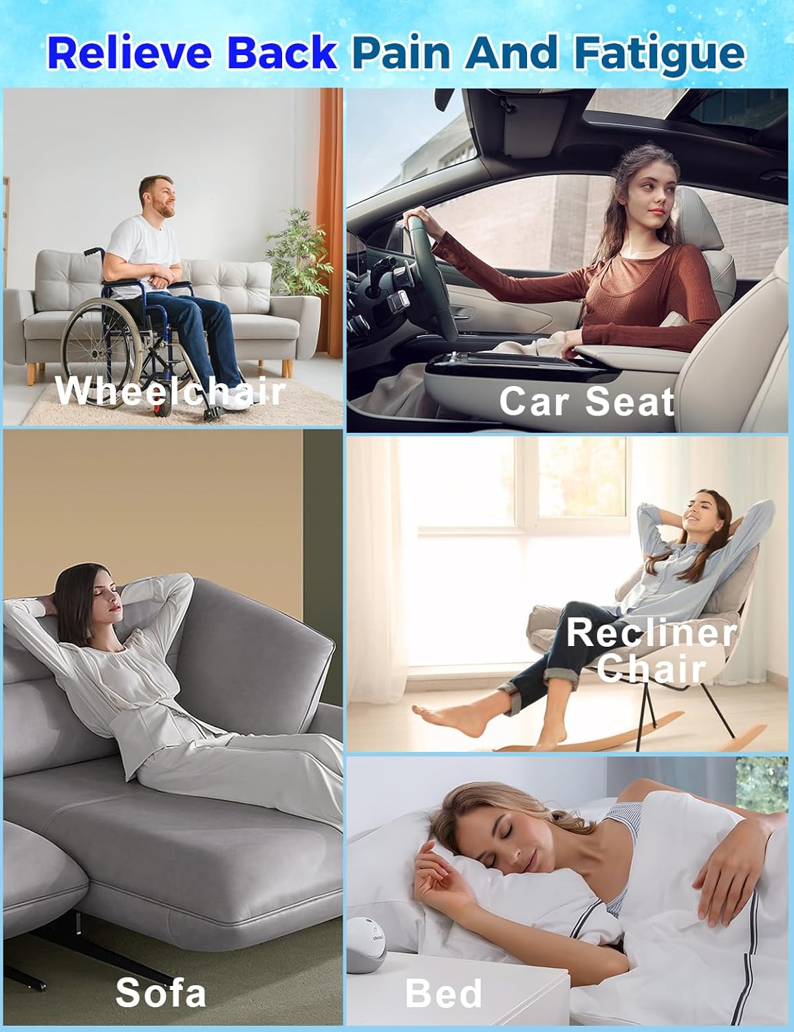 Summer ice silk material Lower Back Pain Relief Pillow