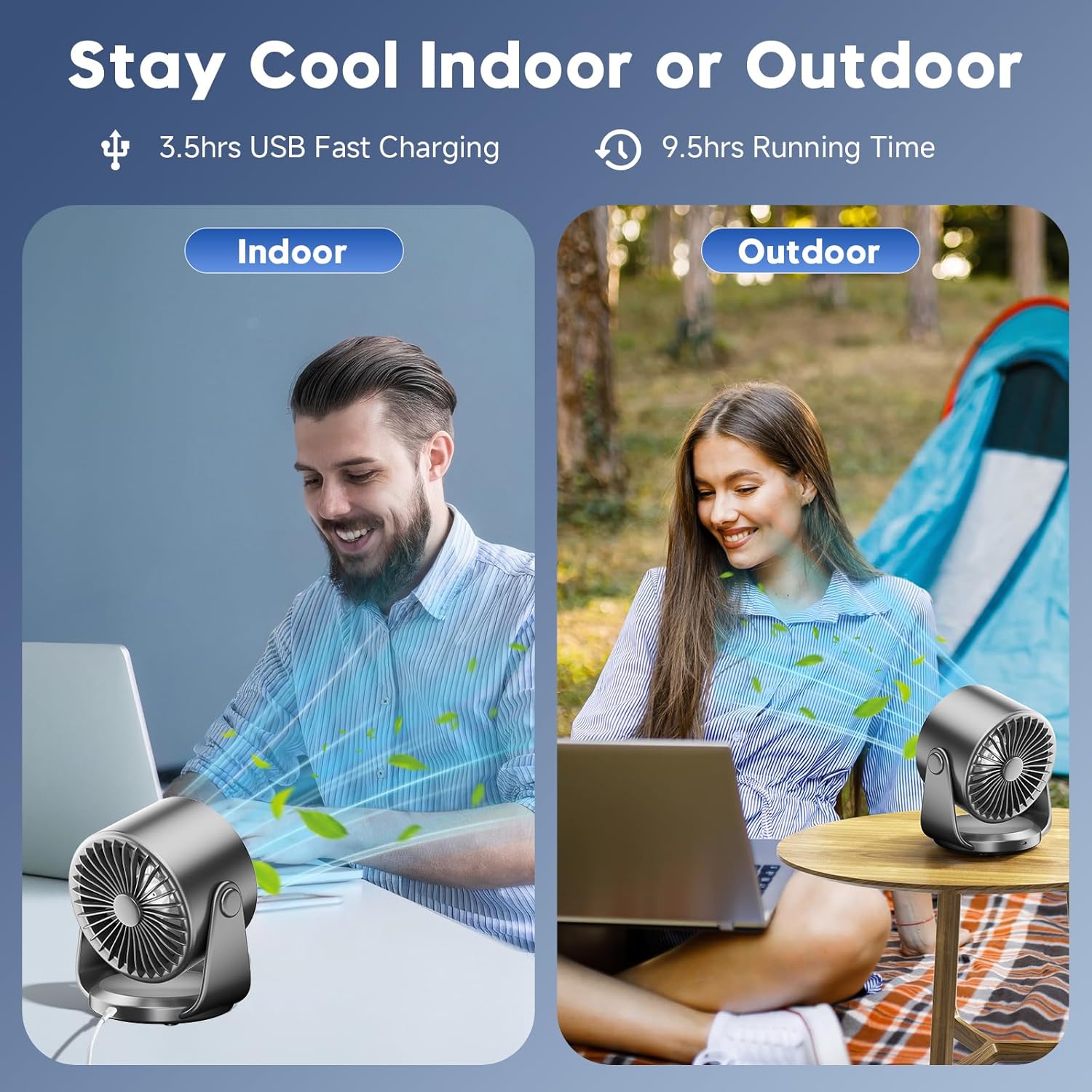 Ultra Quiet Wall-Mounted Desktop air Circulation Fan