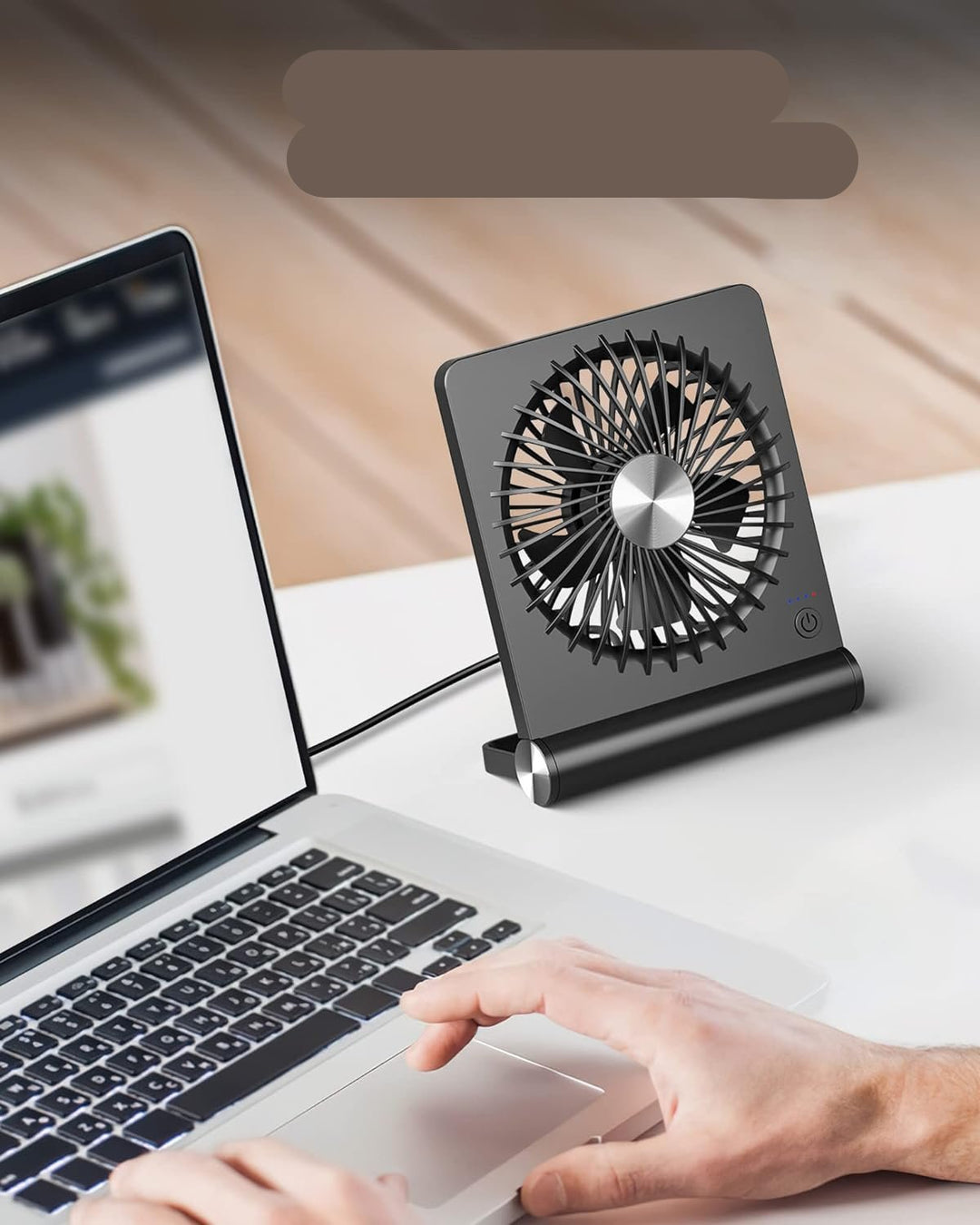 Ultra-Quiet Compact Table Fan
