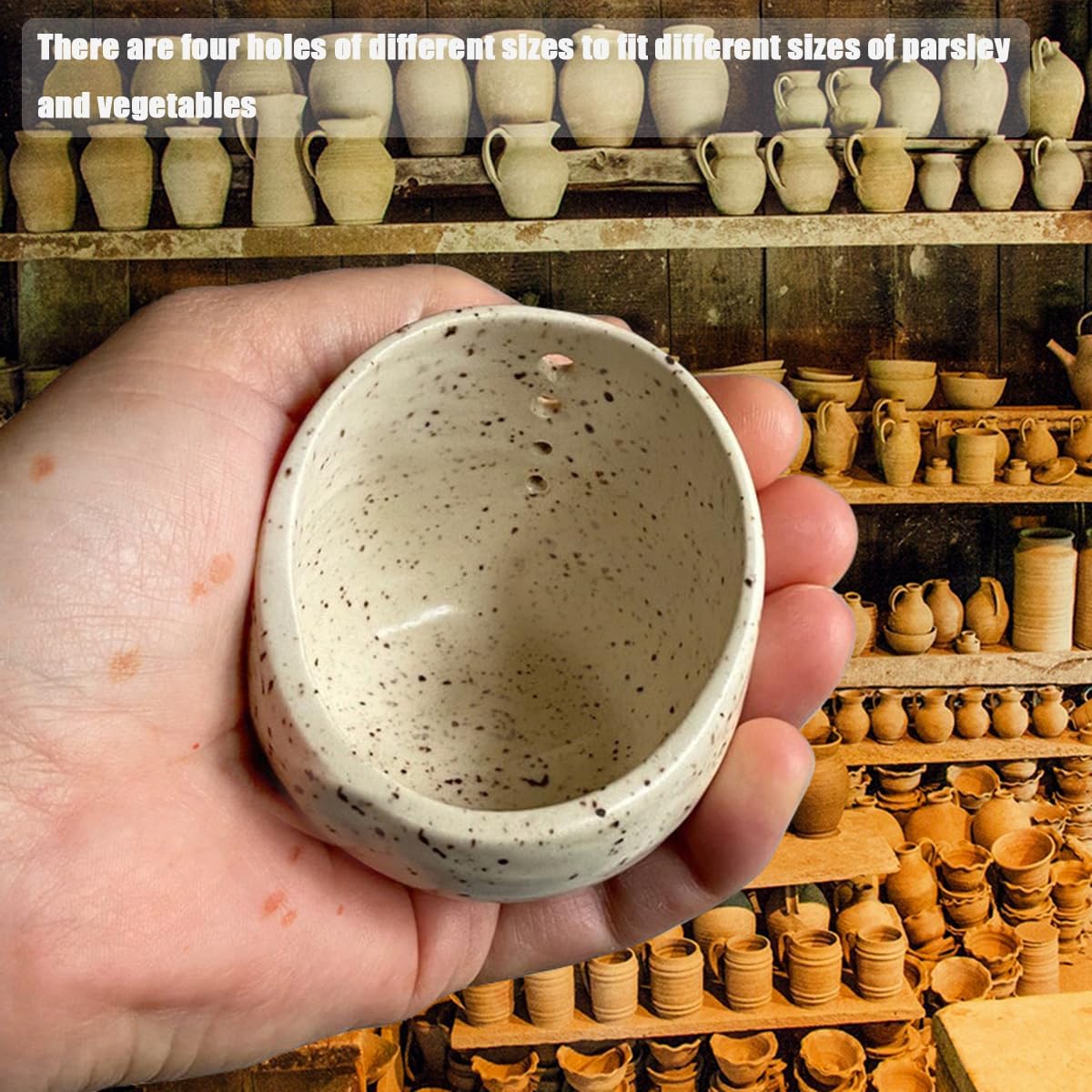 Artisan Herb Stripper Bowl – Handcrafted Kitchen Magic for Fresh Herbs