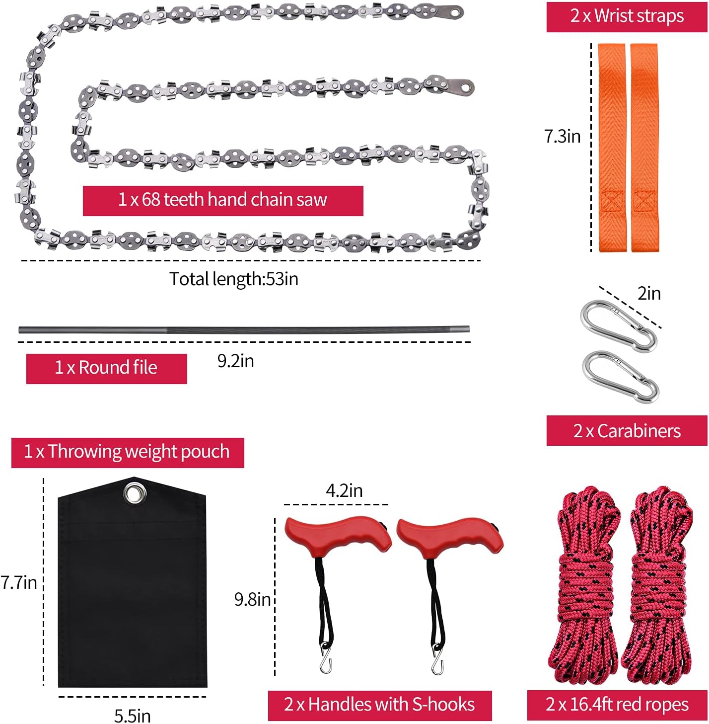 High Reach Tree Limb Hand Rope Chainsaw