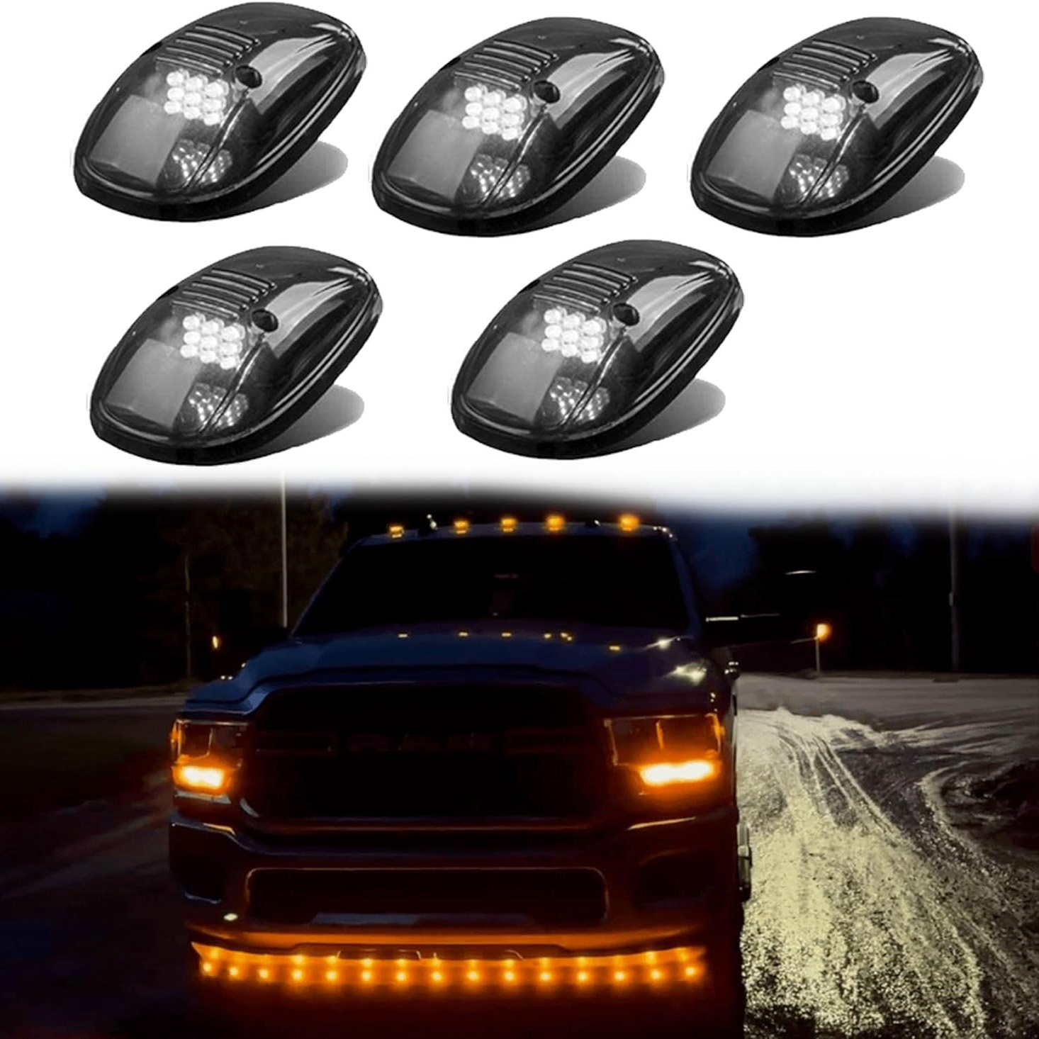 Solar Powered Cab Lights（Five in a set）