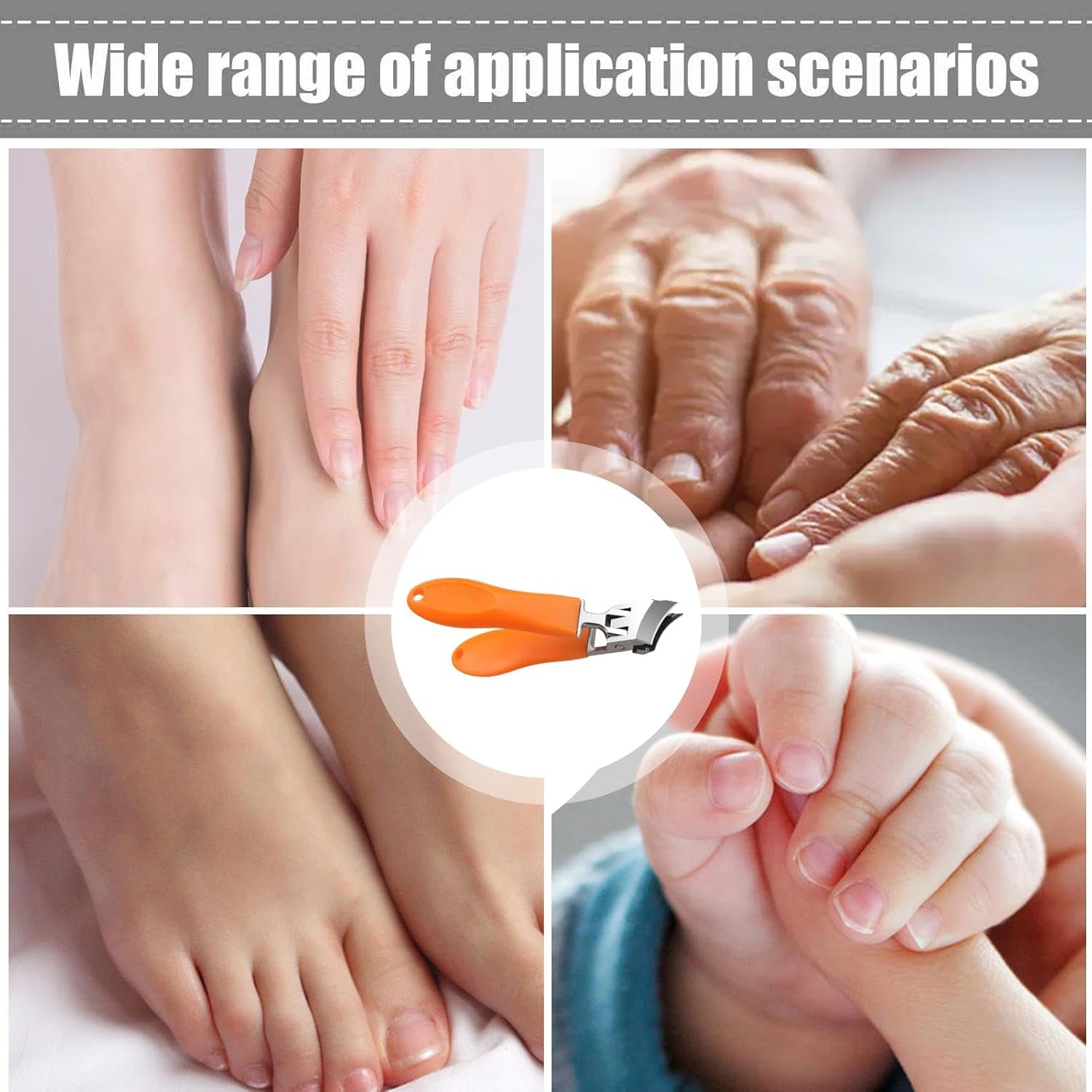 Wide Jaw Opening Anti-Splash Slanted Nail Clipper