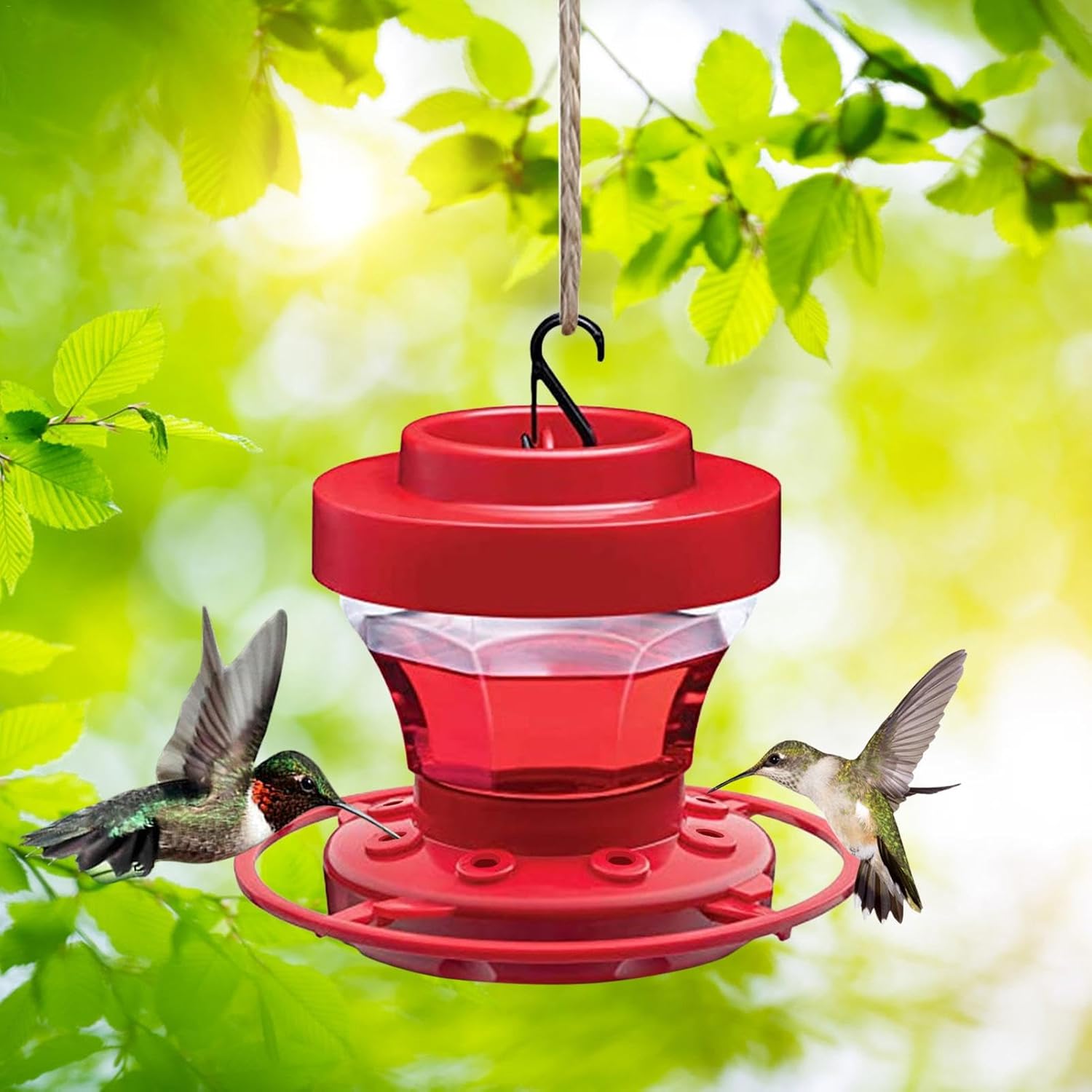 Transparent Hummingbird Feeder for Garden