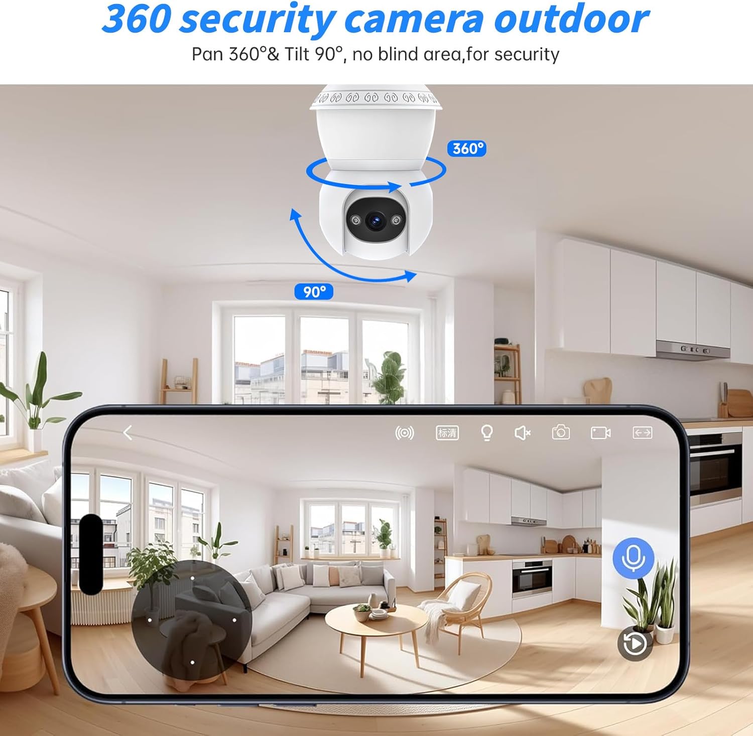 Punch-Free Smart Light Bulb Security Camera