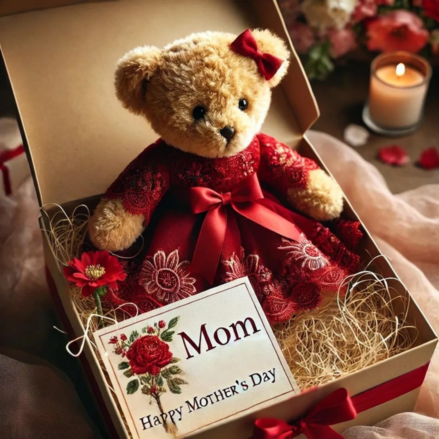 🔥49% OFF - Handmade Hug Teddy Bear Gift Box Mother's Day Gift
