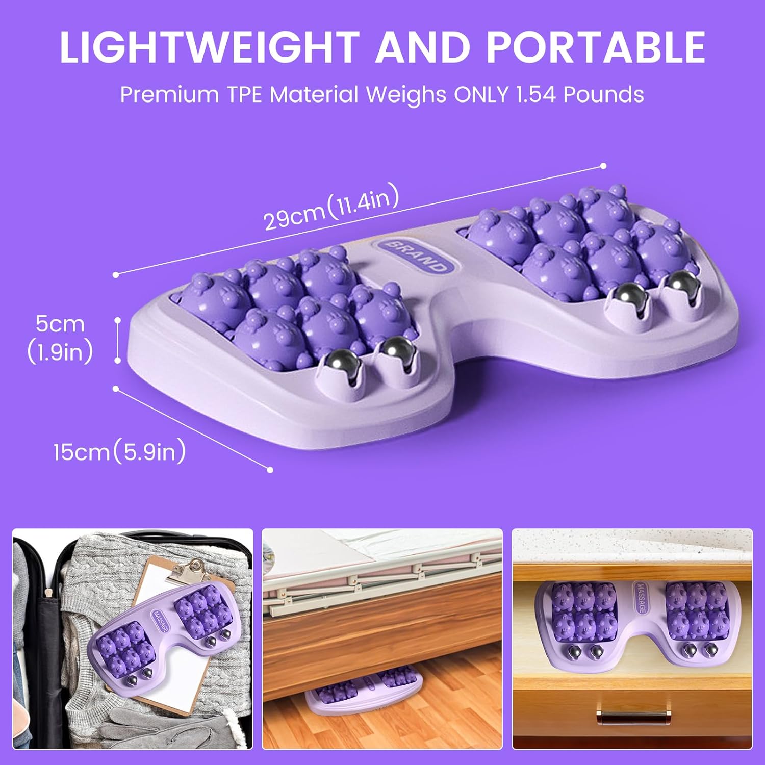 ⏰Hot Sale💜Foot Massager Roller for Plantar Fasciitis Relief