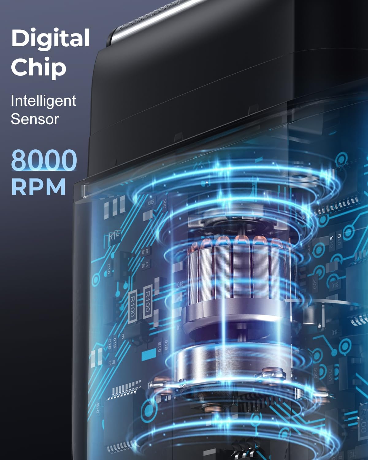 Foil Shavers for Men With Three-Layer Titanium Foil Blade