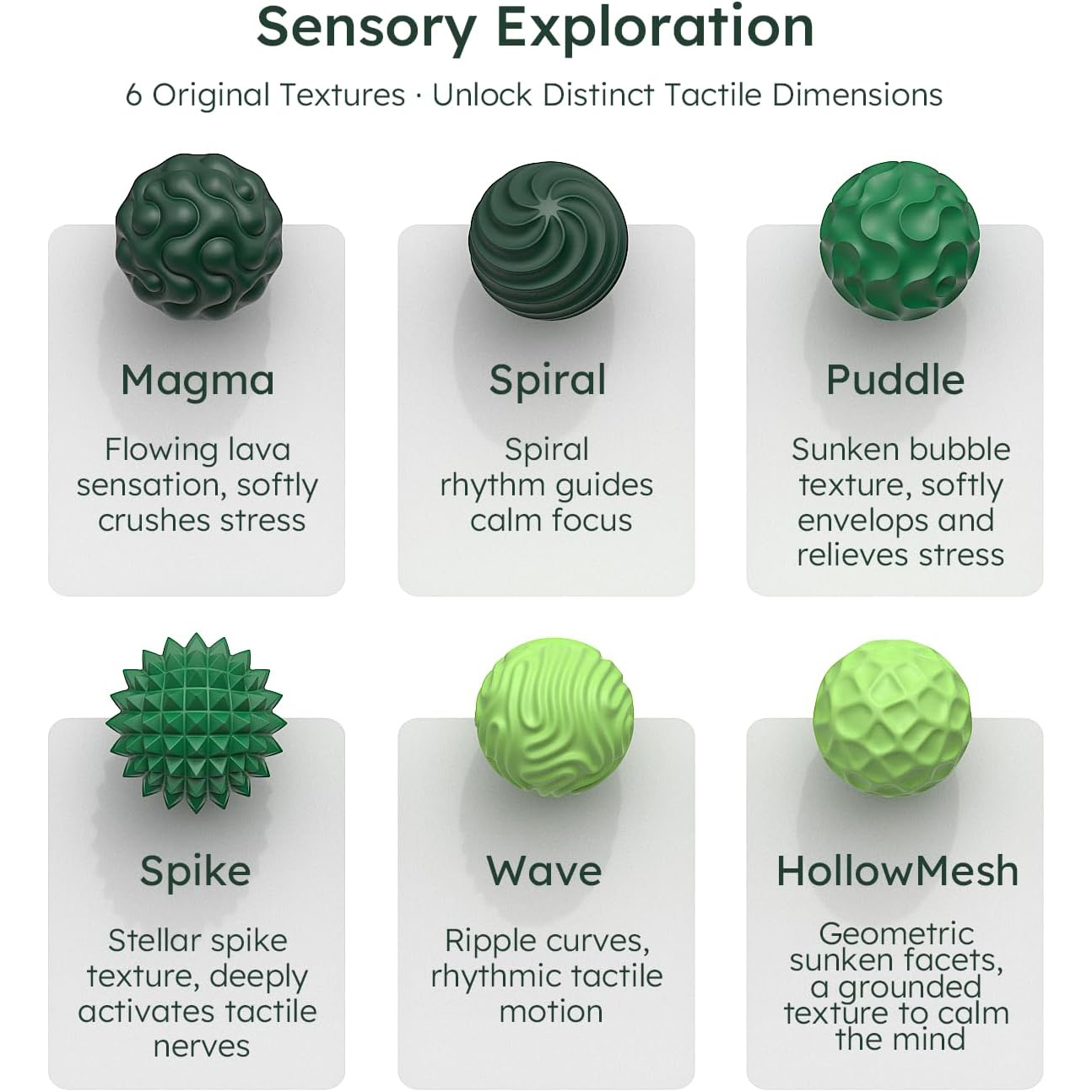 12 Pack Silicone Stress Relief Balls Stone for Adults