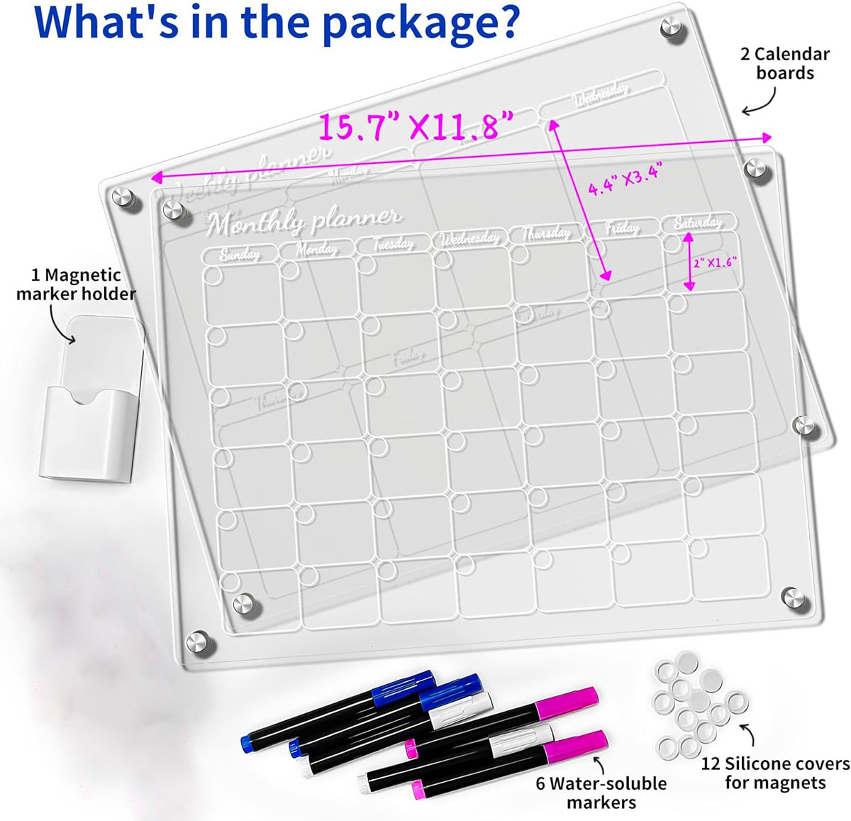 📆Magnetic Schedule Planner For Fridge【Permanently reusable】
