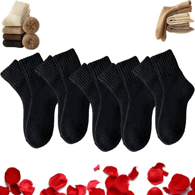 Women's Solid Mid-calf Wool Socks