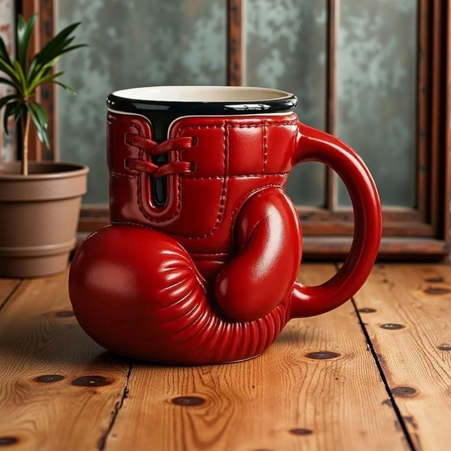 🥊☕️ Knockout Coffee, Champion Style – The Handmade Boxing Glove Mug That Packs a Caffeinated Punch! 💥✨