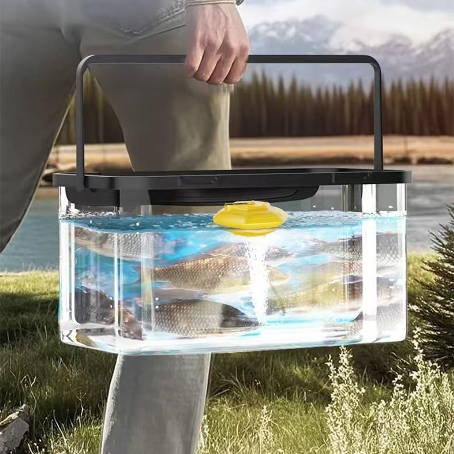 IPX7 Floating & Rechargeable Bait Bucket Aerator