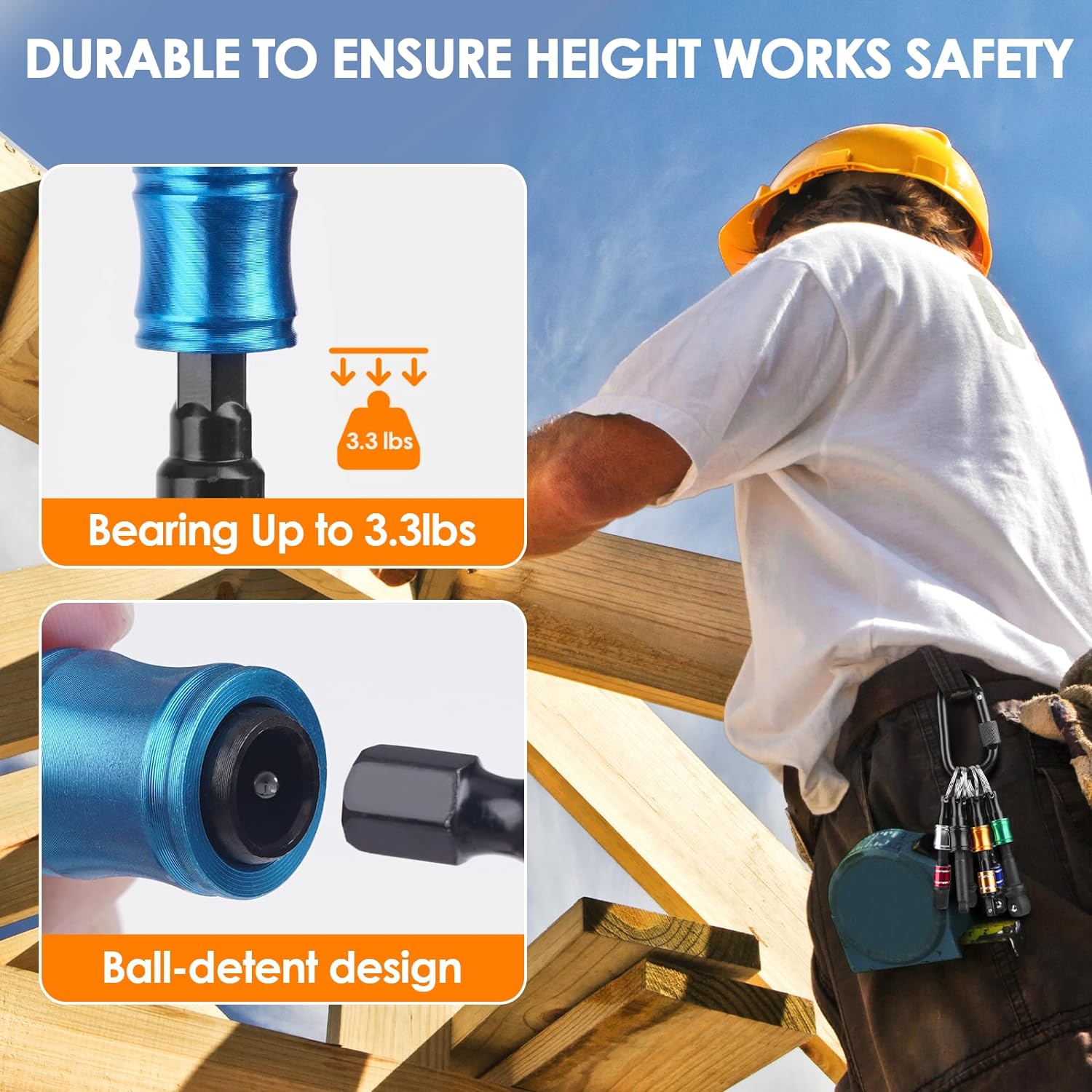 🔥1/4" Hexagonal screwdriver head bracket hiking buckle