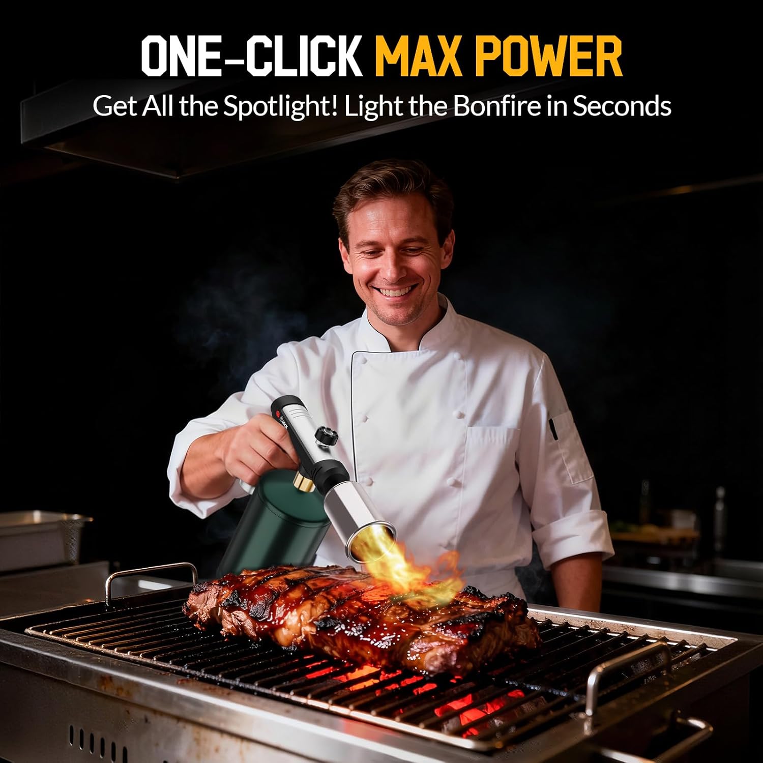 High-Power One-Touch Propane Torch for BBQ & Outdoor Weed Control