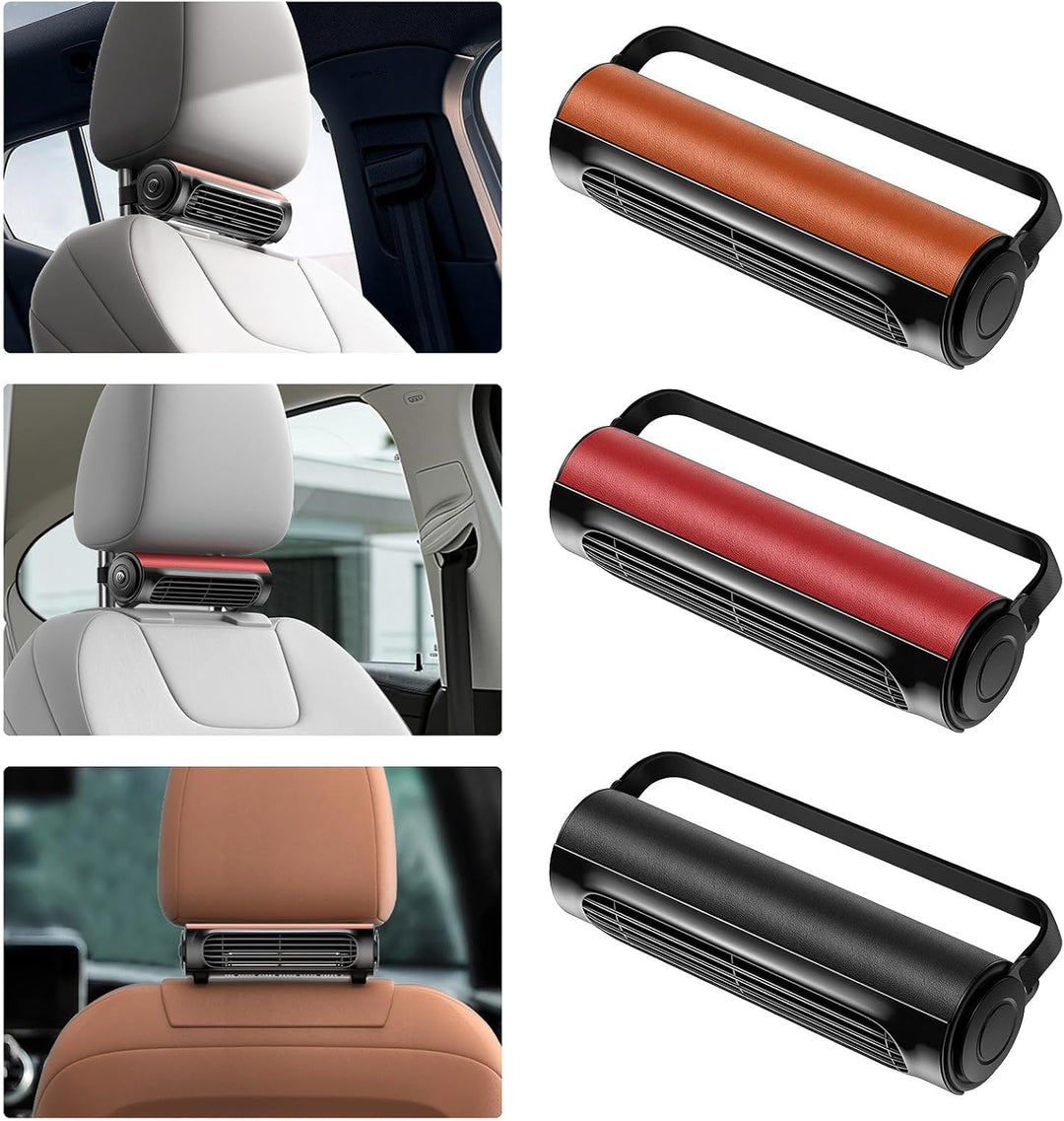 Portable USB Car Seat Fan with Adjustable Headrest Strap