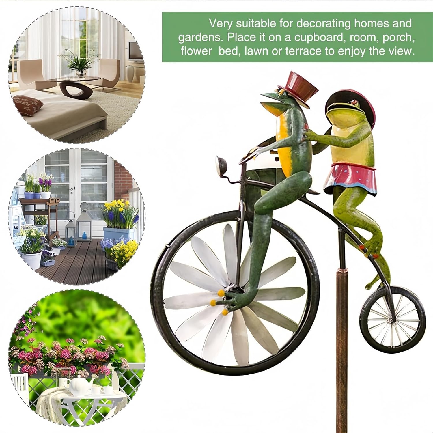 Vintage Bicycle Metal Wind Spinner