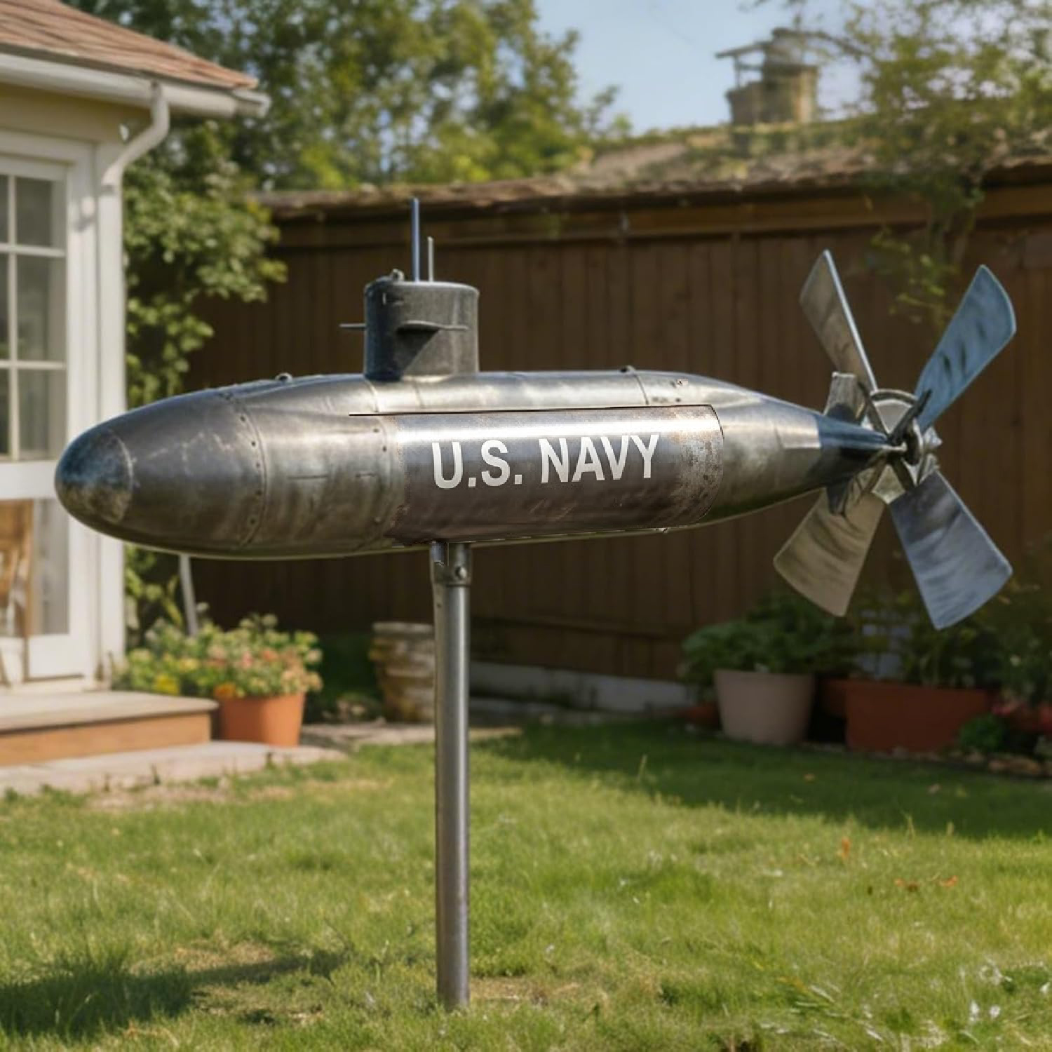 ⚓ Navy Submarine Wind Spinner