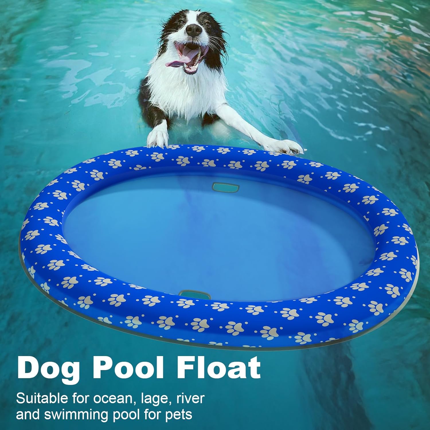Dog Pool Float Summer Dog Floats for Pool, Sturdy Dog Float Raft for Large Dogs, Scratch Resistant Dog Floties for Pool, Lake