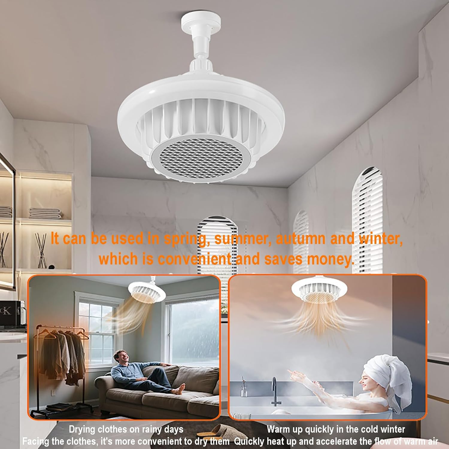 E27 Base Rapid Heating Bathroom Heat Lamp with Remote