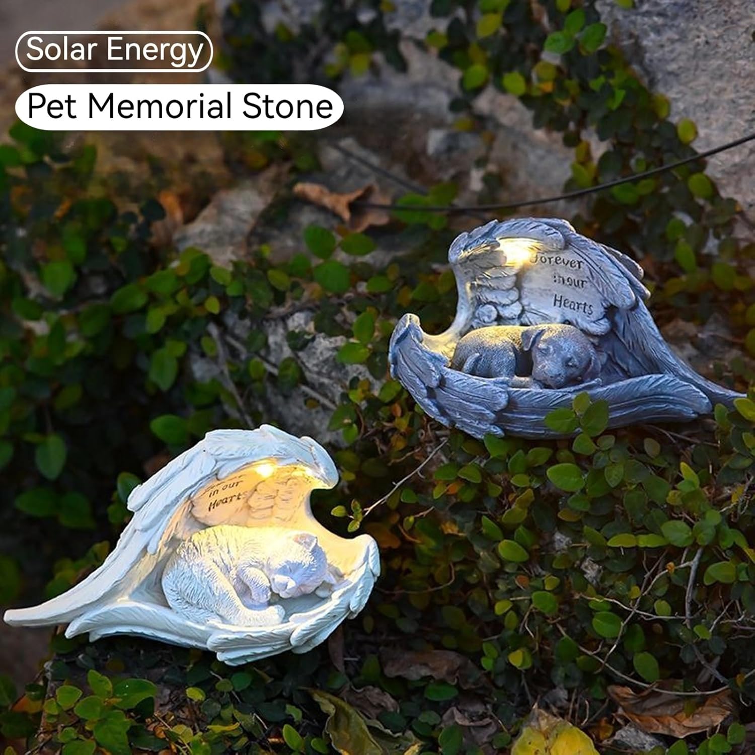 🔥2025 Solar-Powered Angel Wings Pet Memorial Ornament❤️