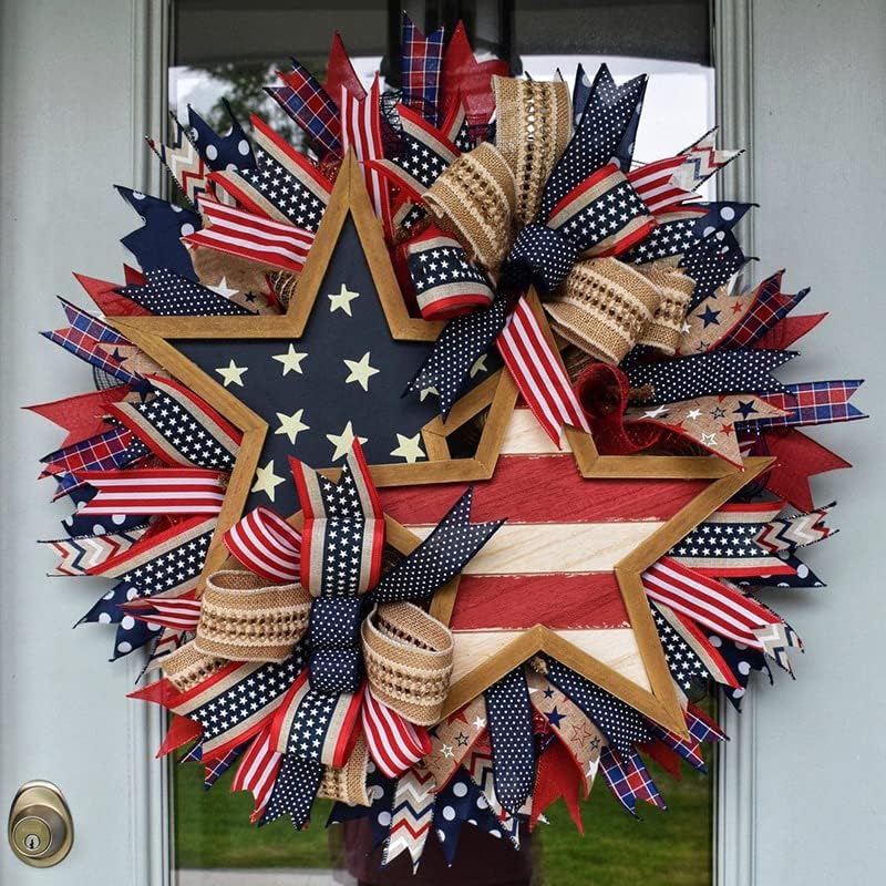 Handmade Stars and Stripes Patriotic Wreath