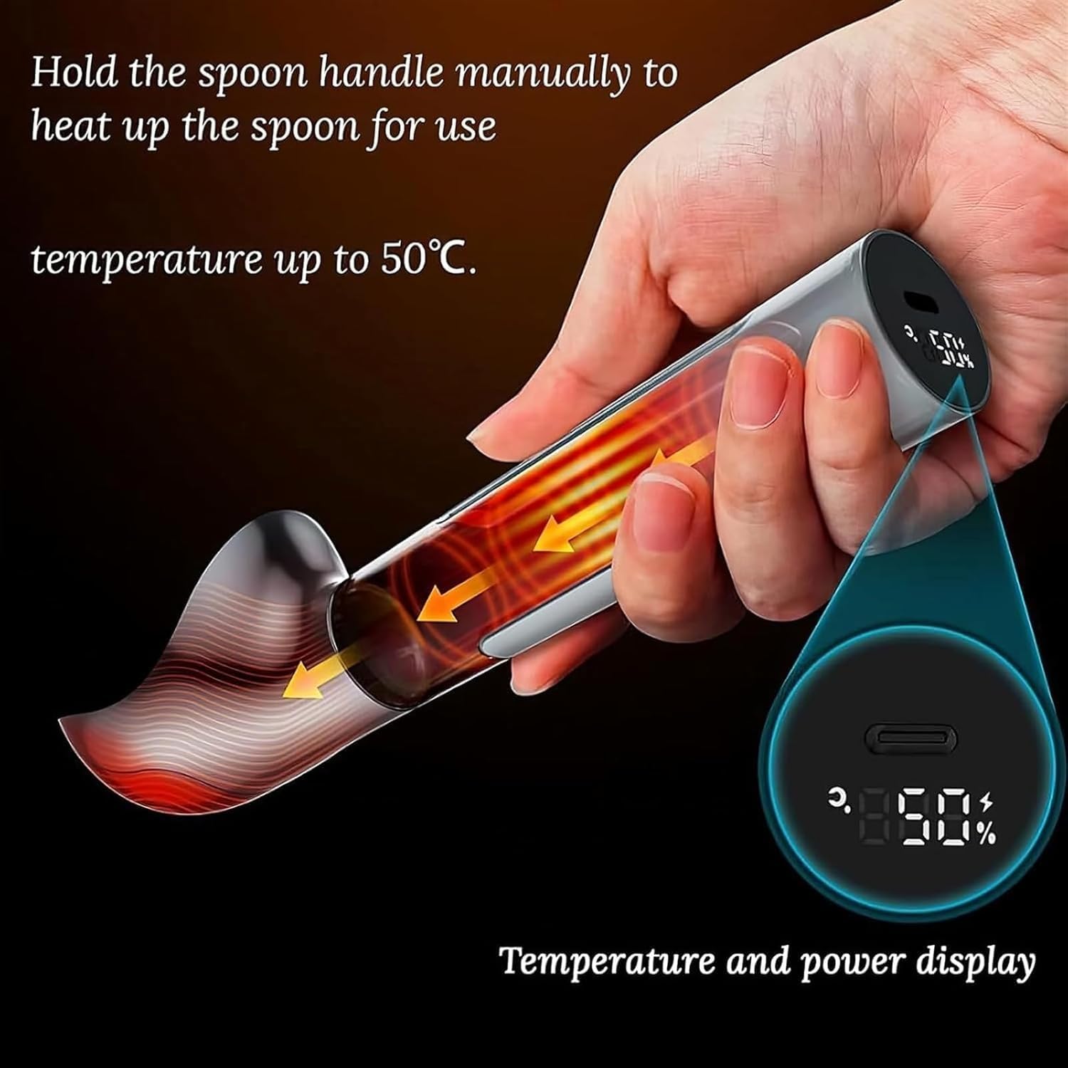 Active heated thermostatic ice cream scoop