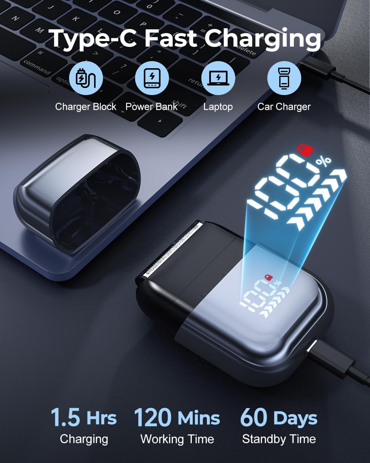 Foil Shavers for Men With Three-Layer Titanium Foil Blade