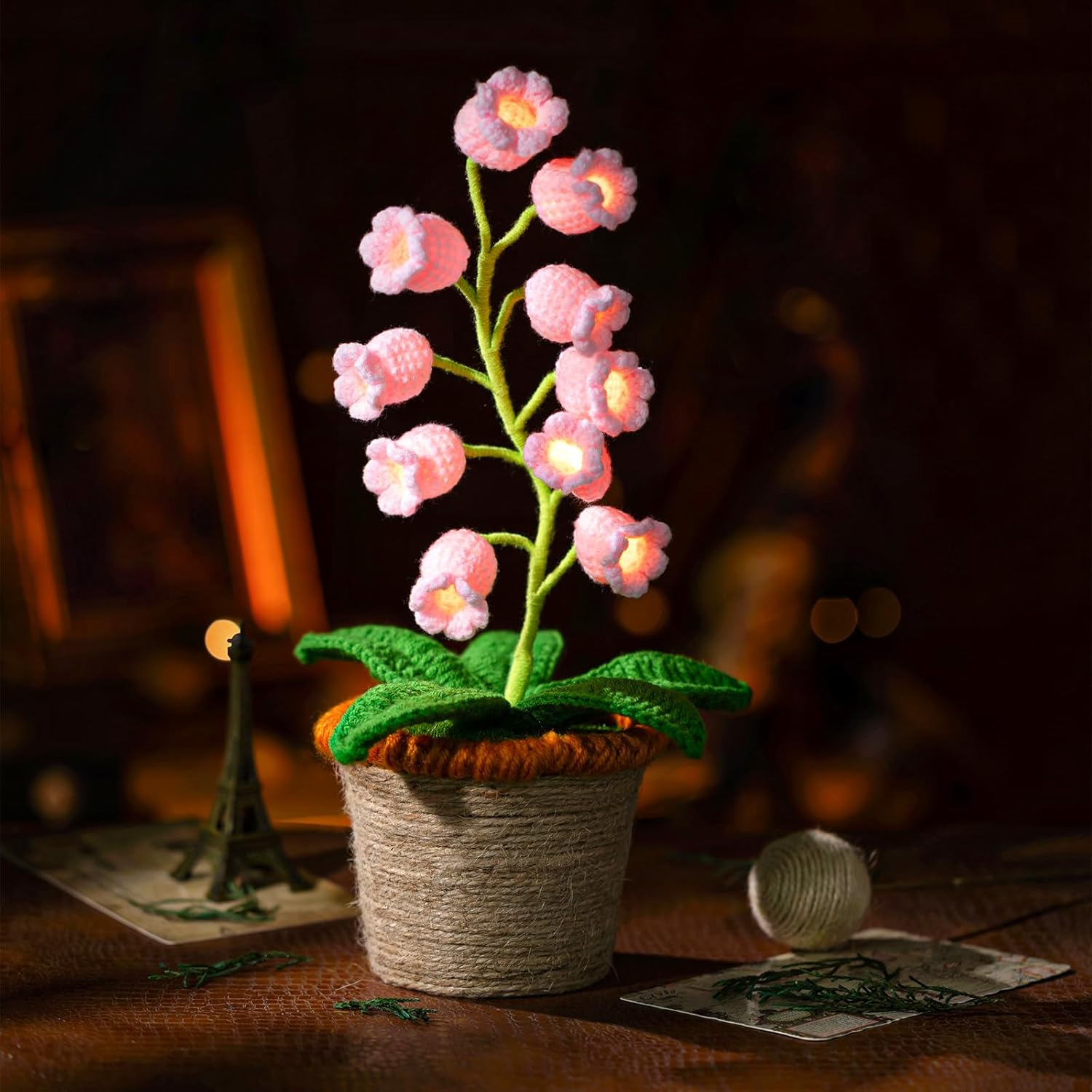 🎁49%OFF🔥Crochet Handmade Lily Potted Plant Light Lamp