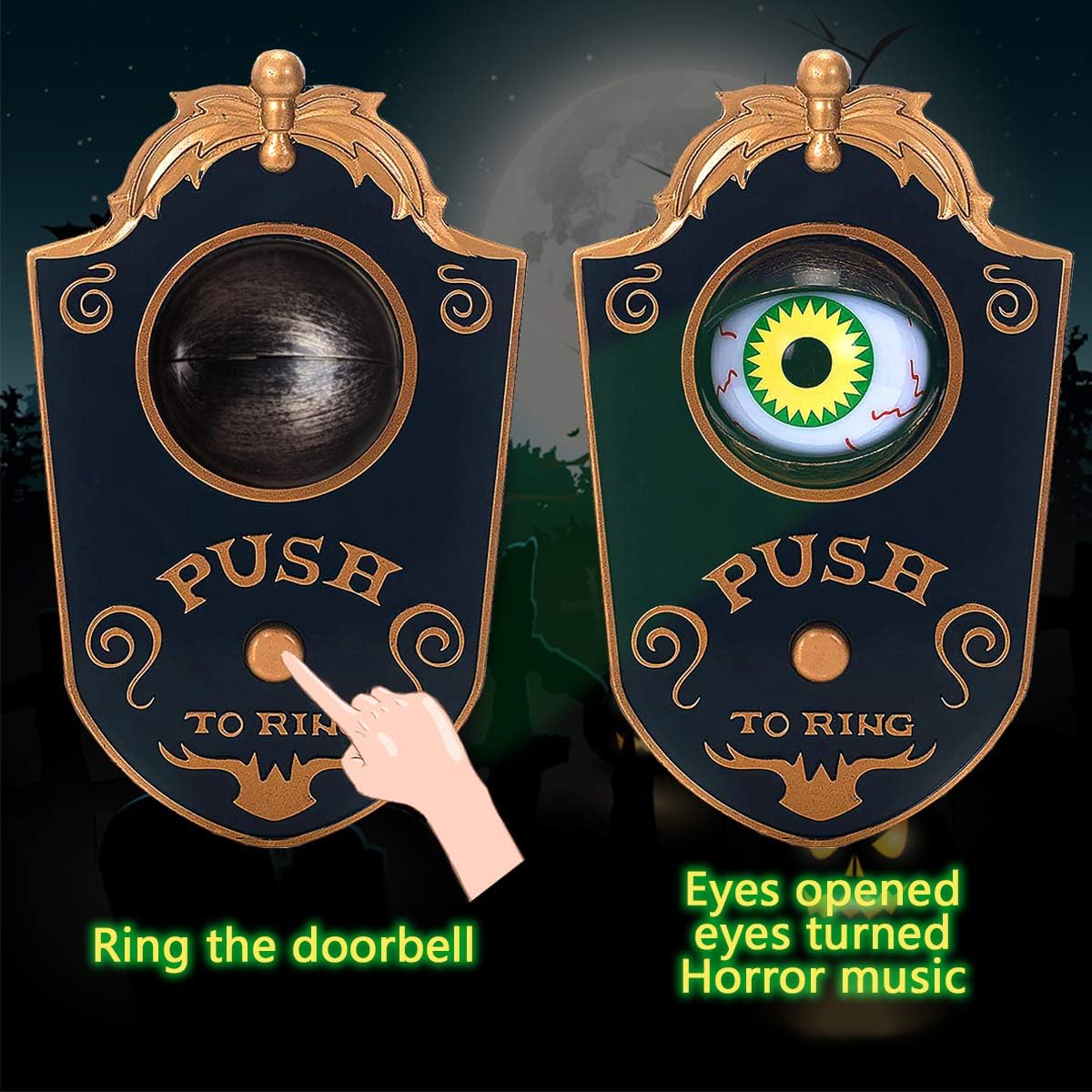 Halloween Haunted Eye Animated Doorbell