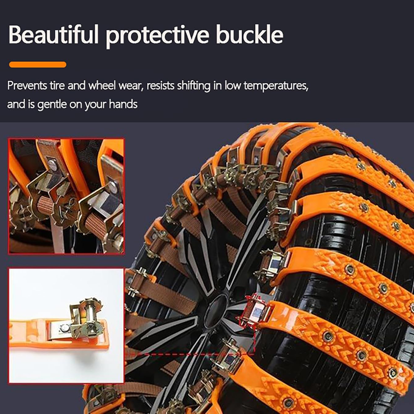 🔥2025 Winter Hot Sale🔥Universal Reusable Anti-skid PE Tire Chains