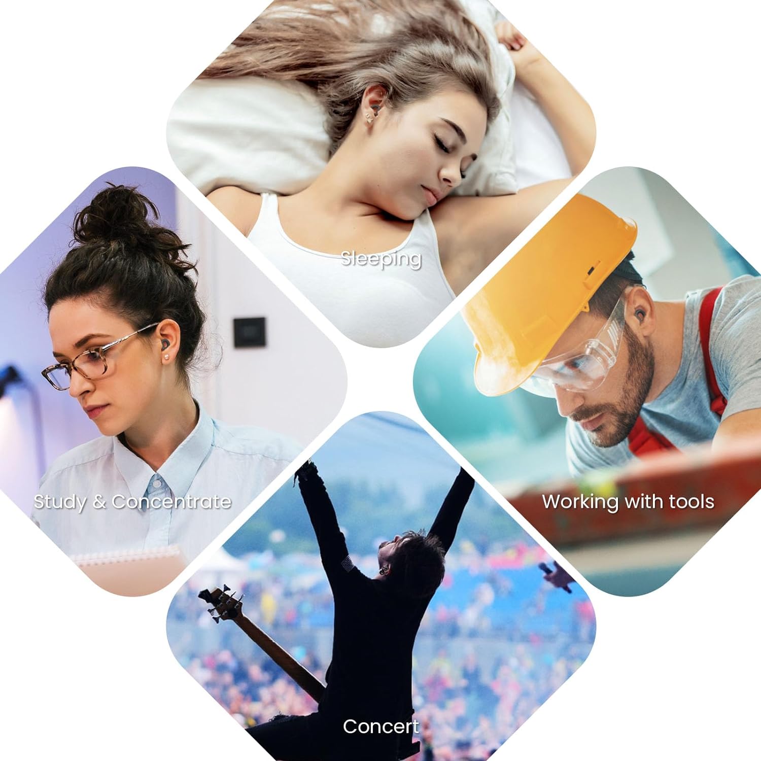 Ear Plugs for Sleeping, Noise Reduction 25dB-30dB