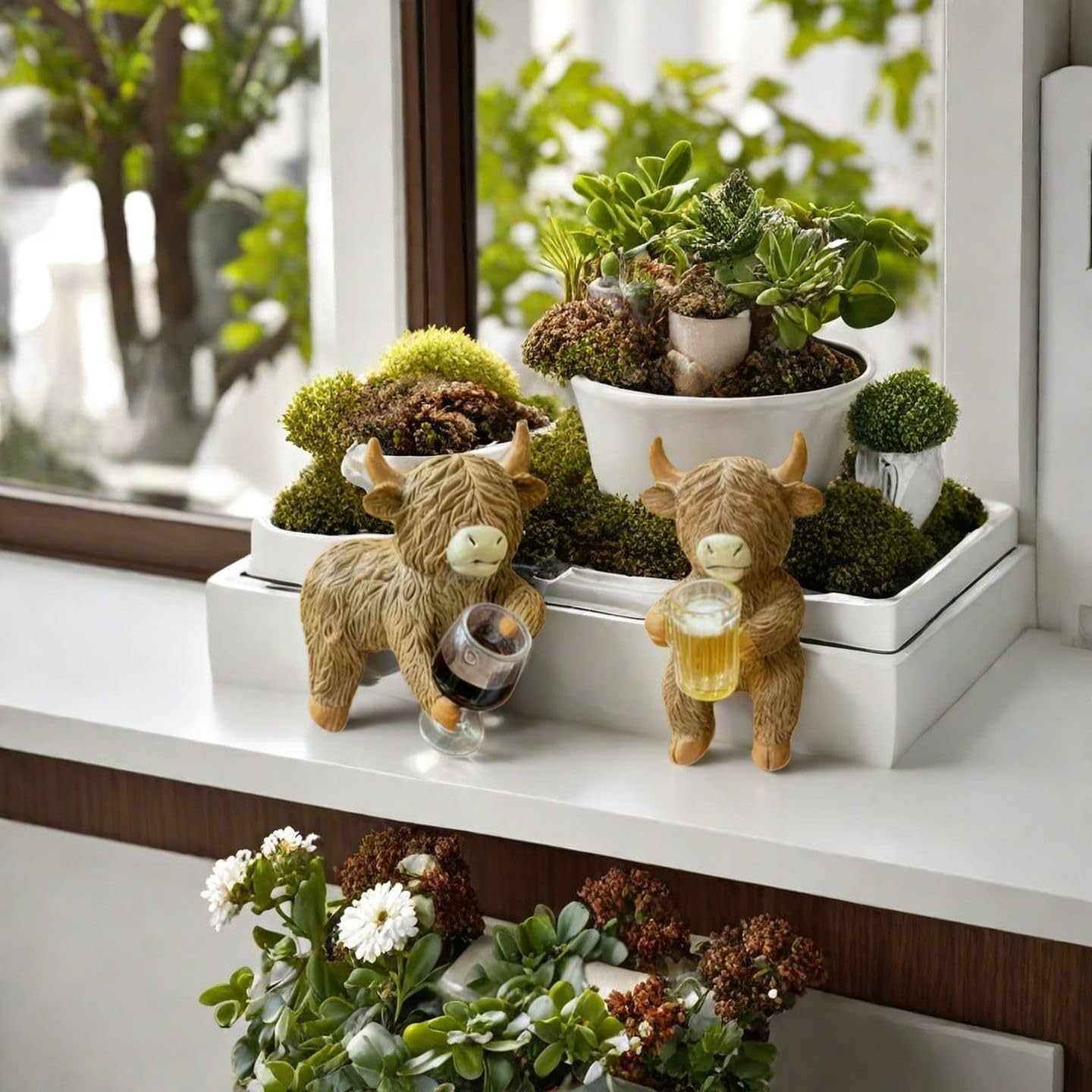 🔥🔥New Year 50% Off--Highland Cow Beer Garden Pot Buddy