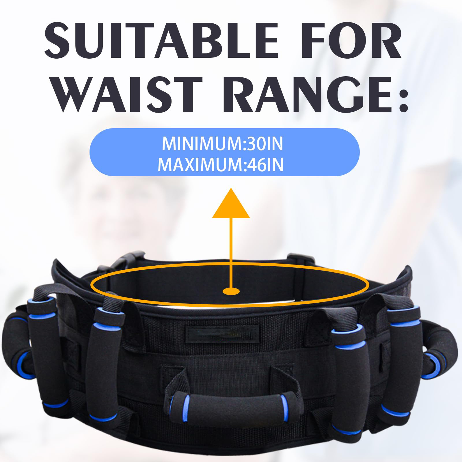 Gait Belts Transfer Gait Belt for Seniors with 7 Handles
