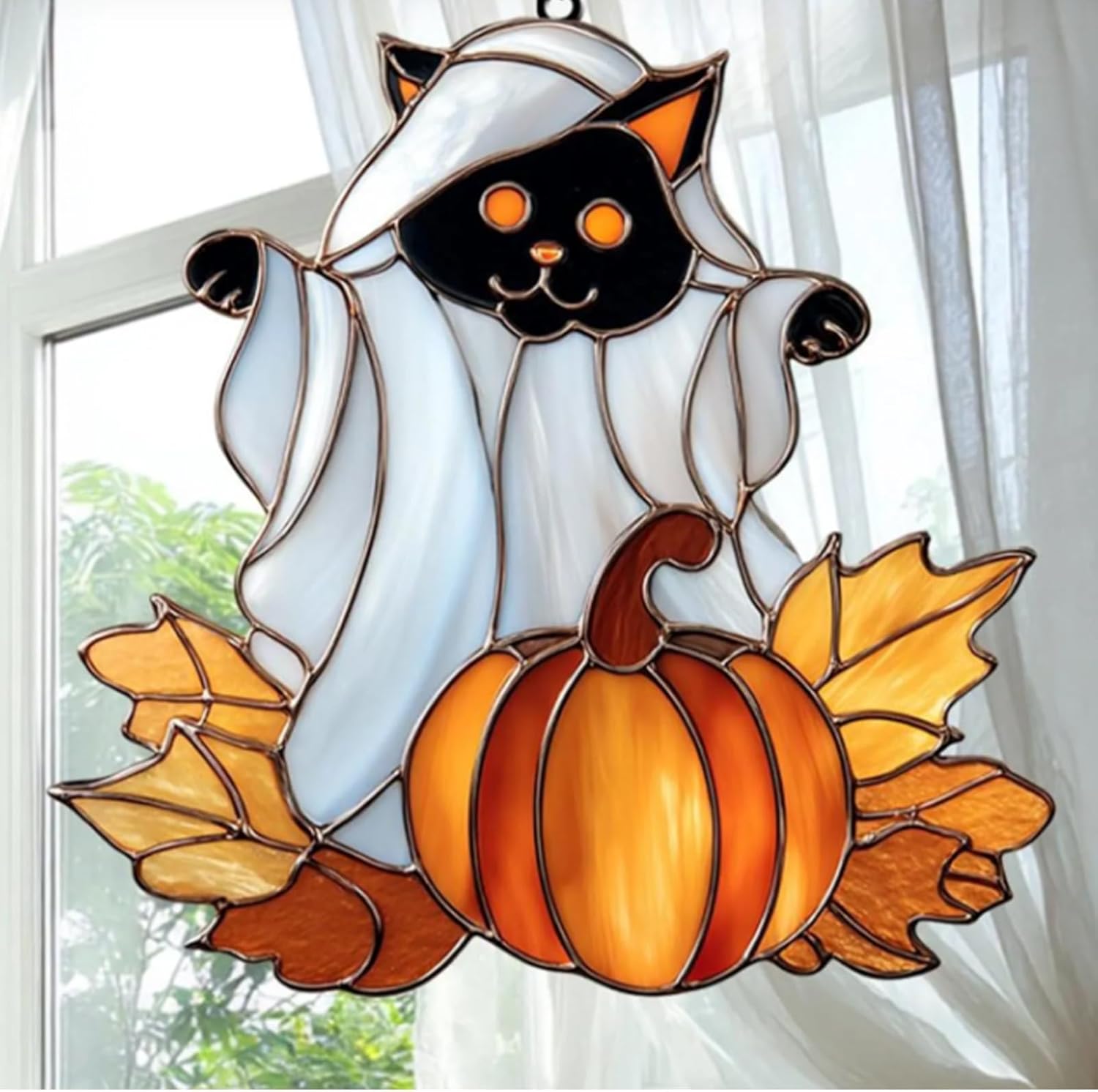 🎃Halloween Ghost Animal Pumpkin Suncatcher Window Decor