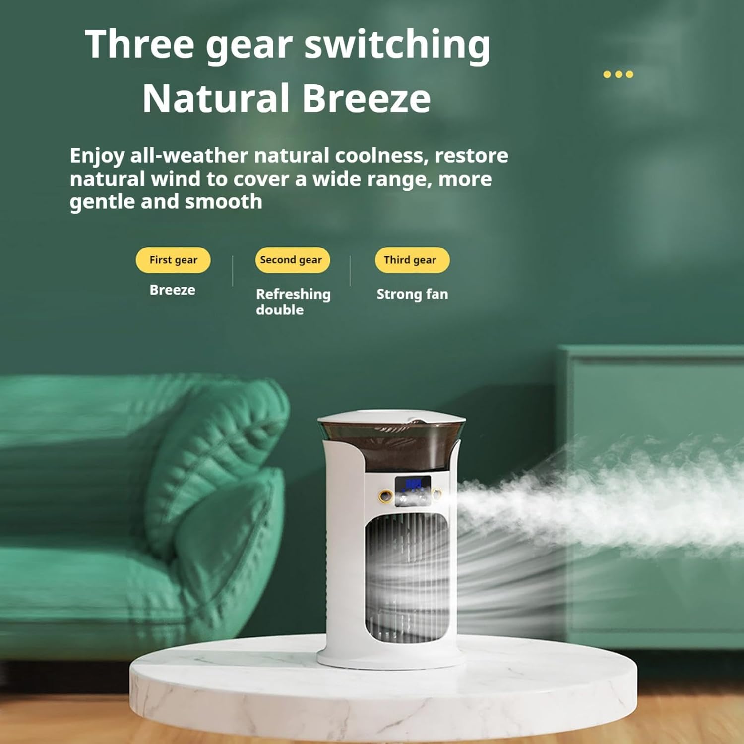 Adjustable Silent Cooling Fan With Humidifier