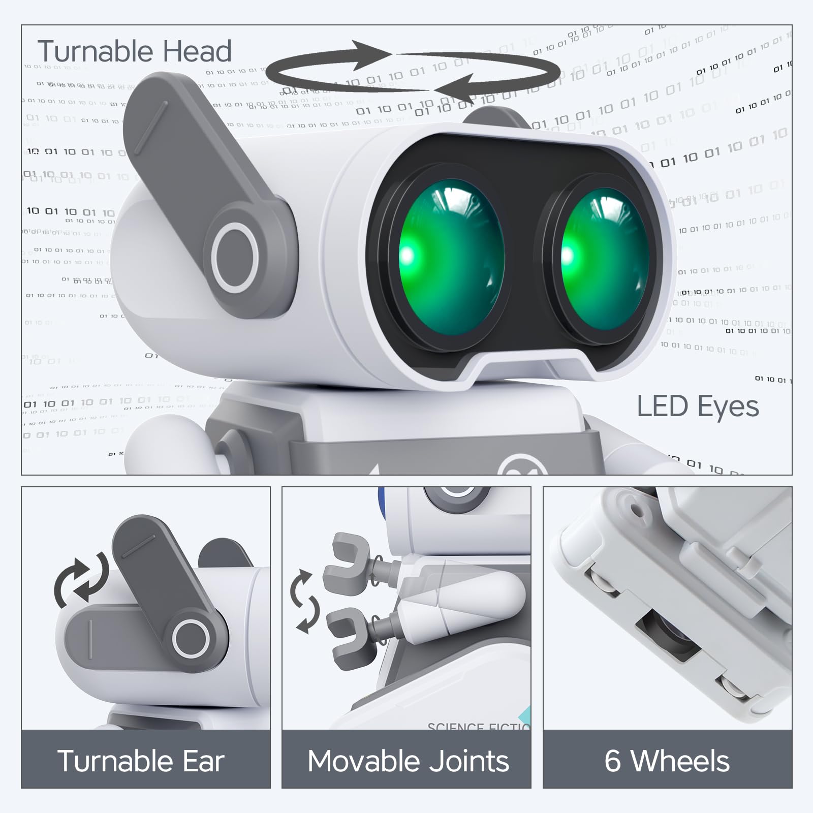 RC Robots with LED Eyes and Music