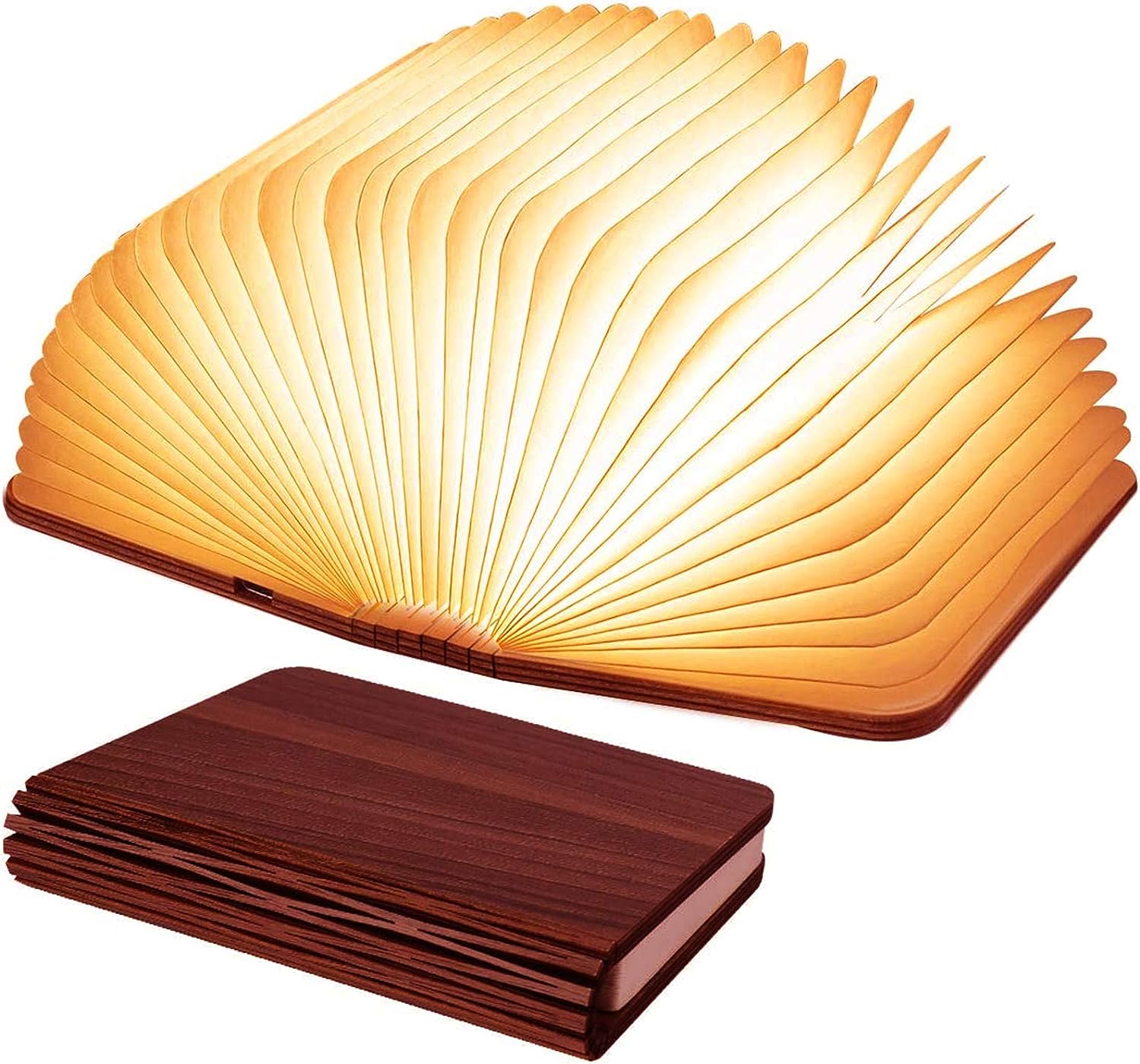 Wooden 3D Flod Book Lamp