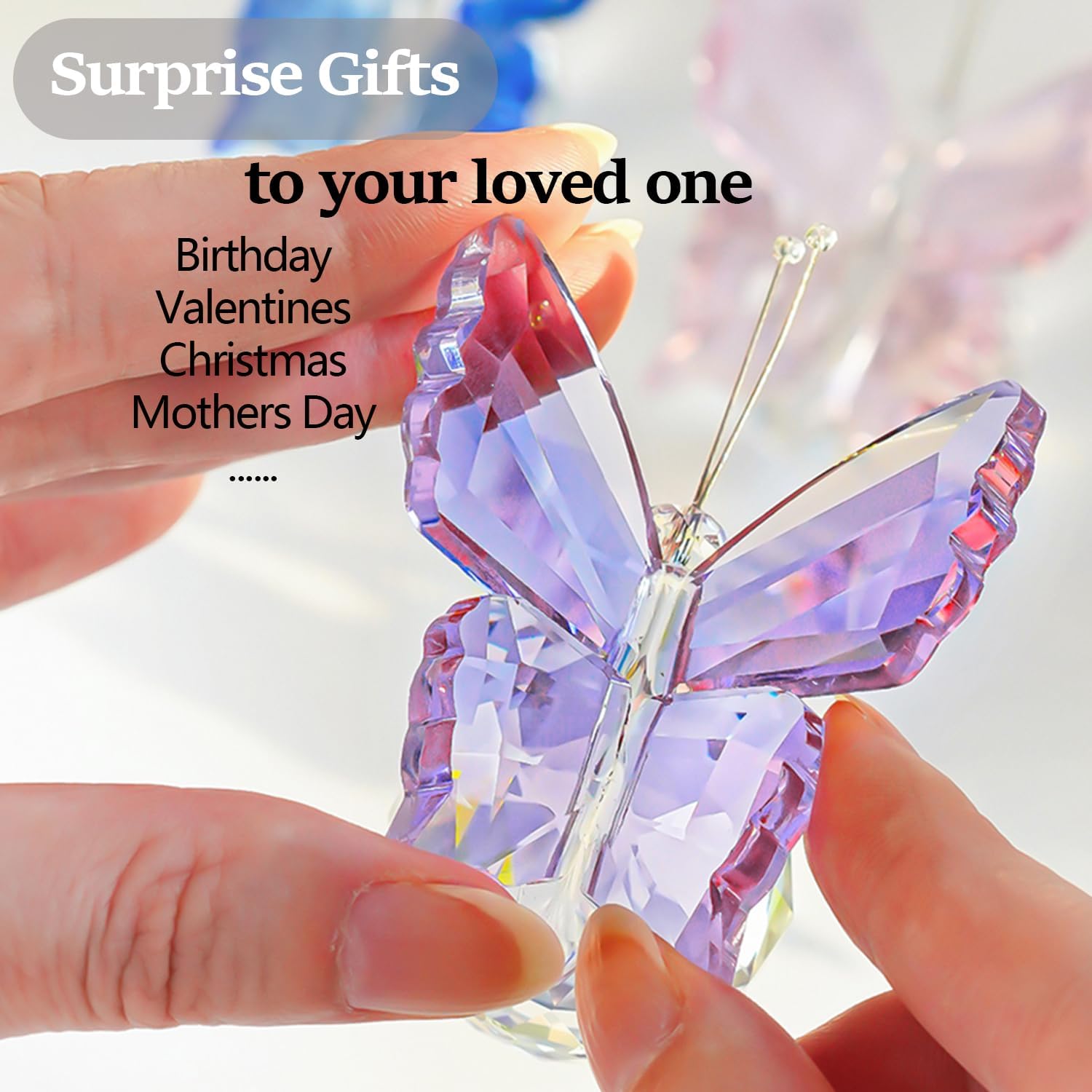 Crystal Flying Butterfly Decor 