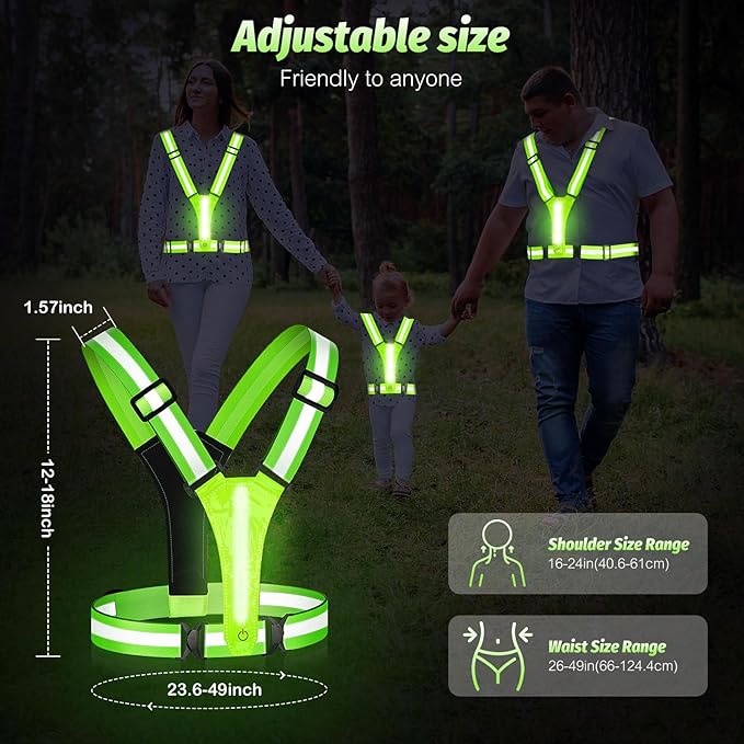 Winter High-Brightness LED Charging Running Vest