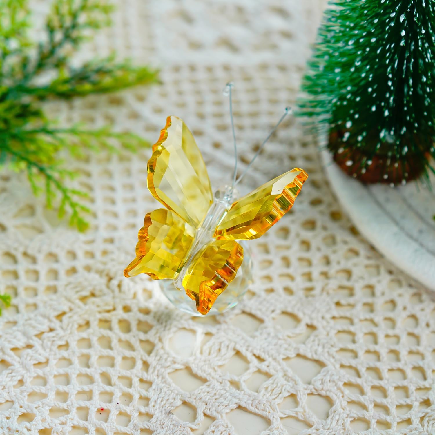 Crystal Flying Butterfly Decor 