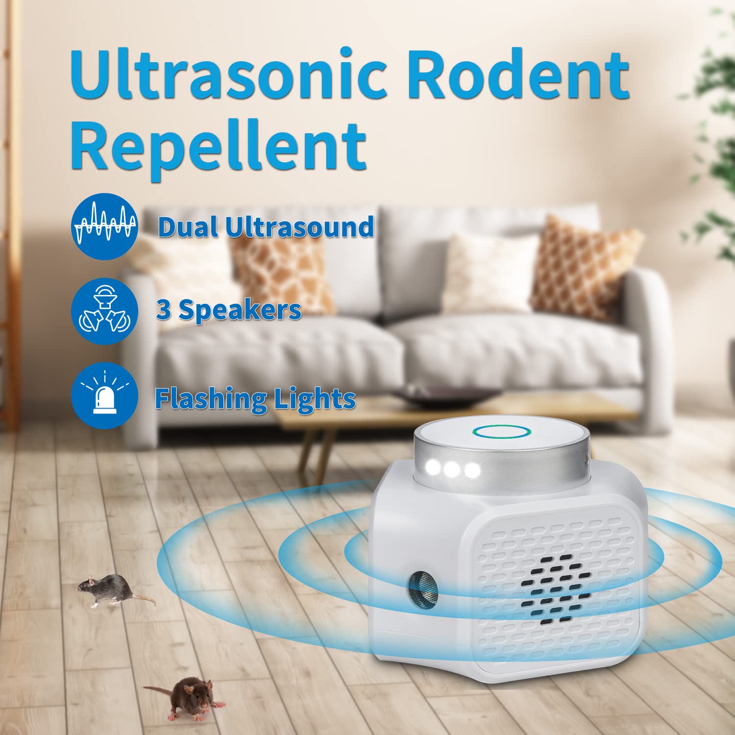 Ultrasonic mouse repeller