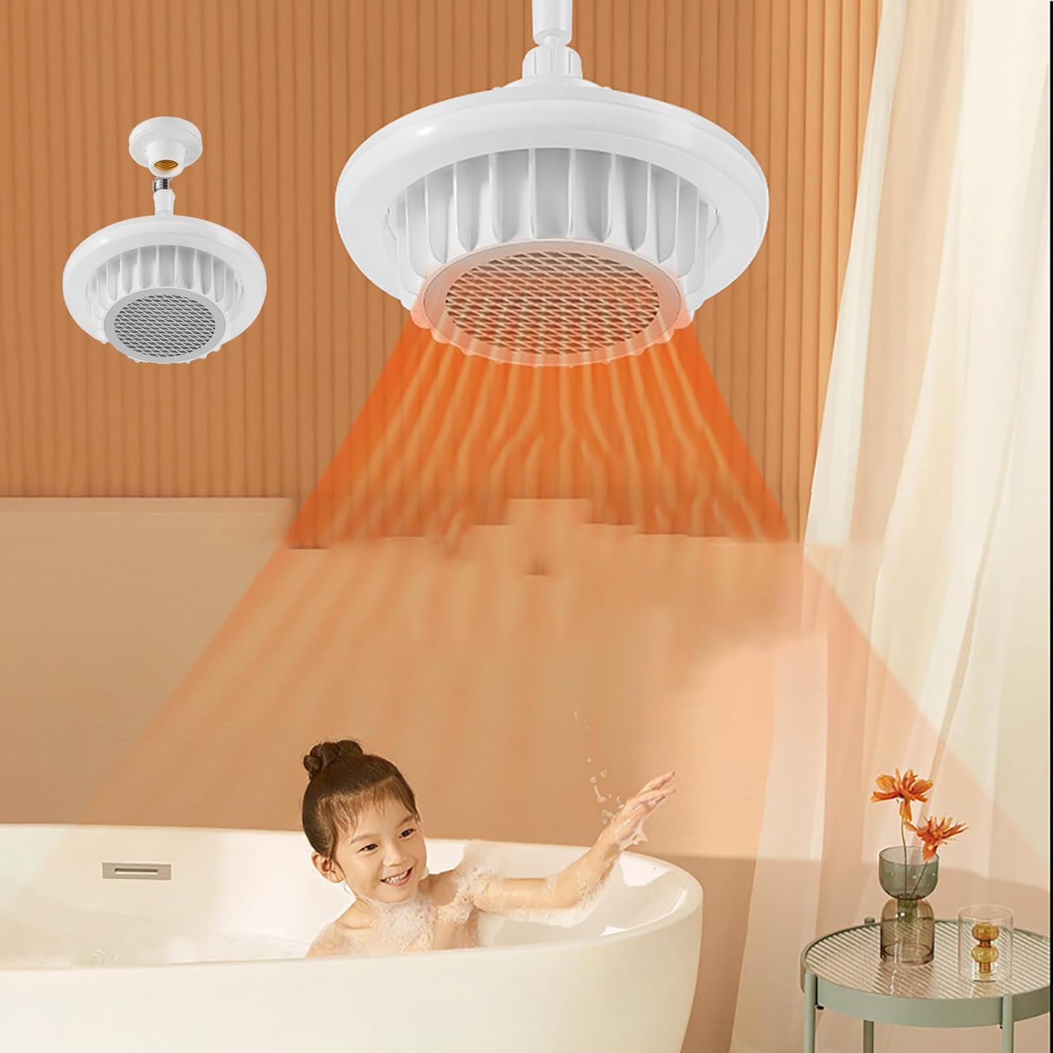 E27 Base Rapid Heating Bathroom Heat Lamp with Remote