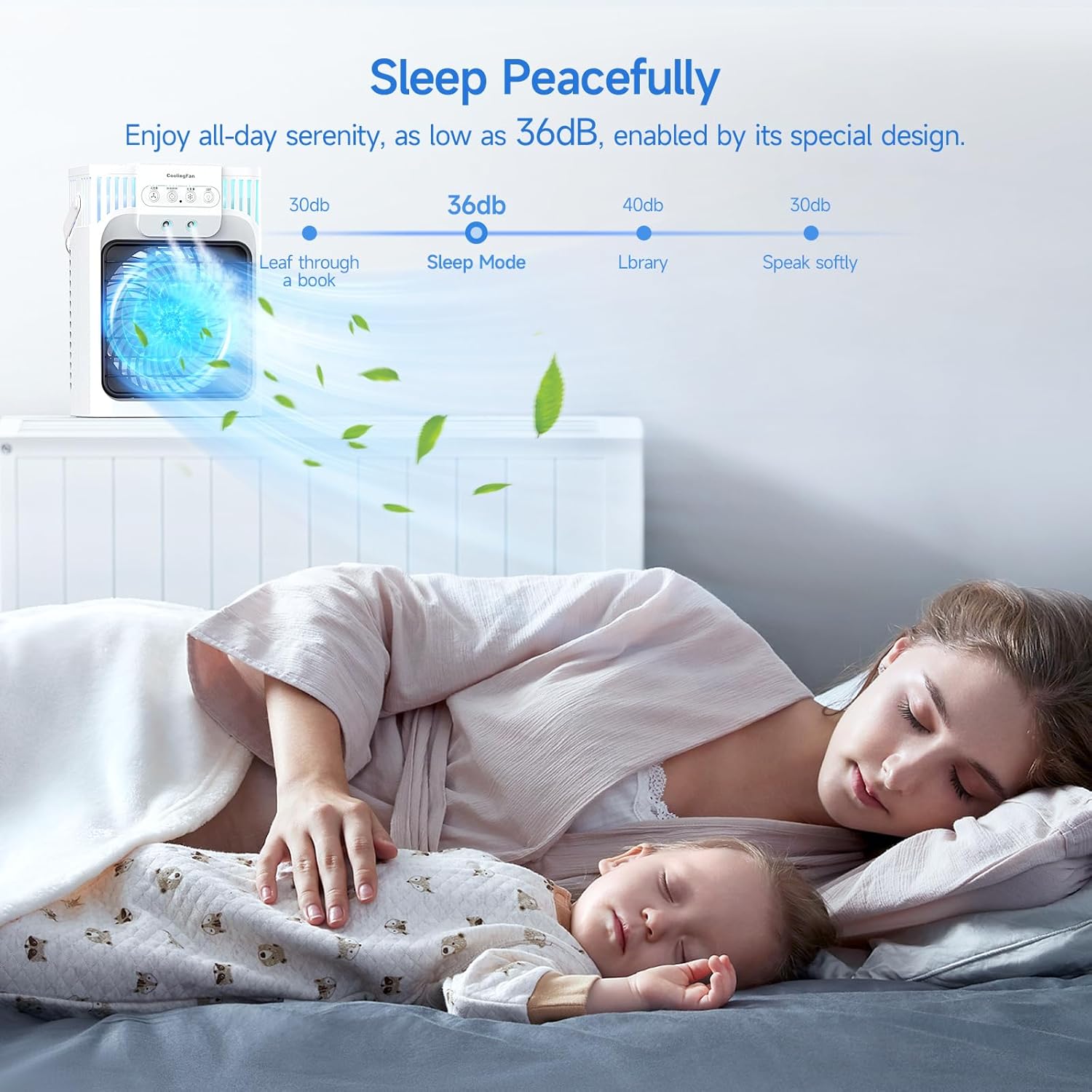 ❄️🌬️ Portable Air Conditioner Cooling Fan with Remote – Sleep, Work & Relax in Cool, Quiet Bliss! 🌙✨