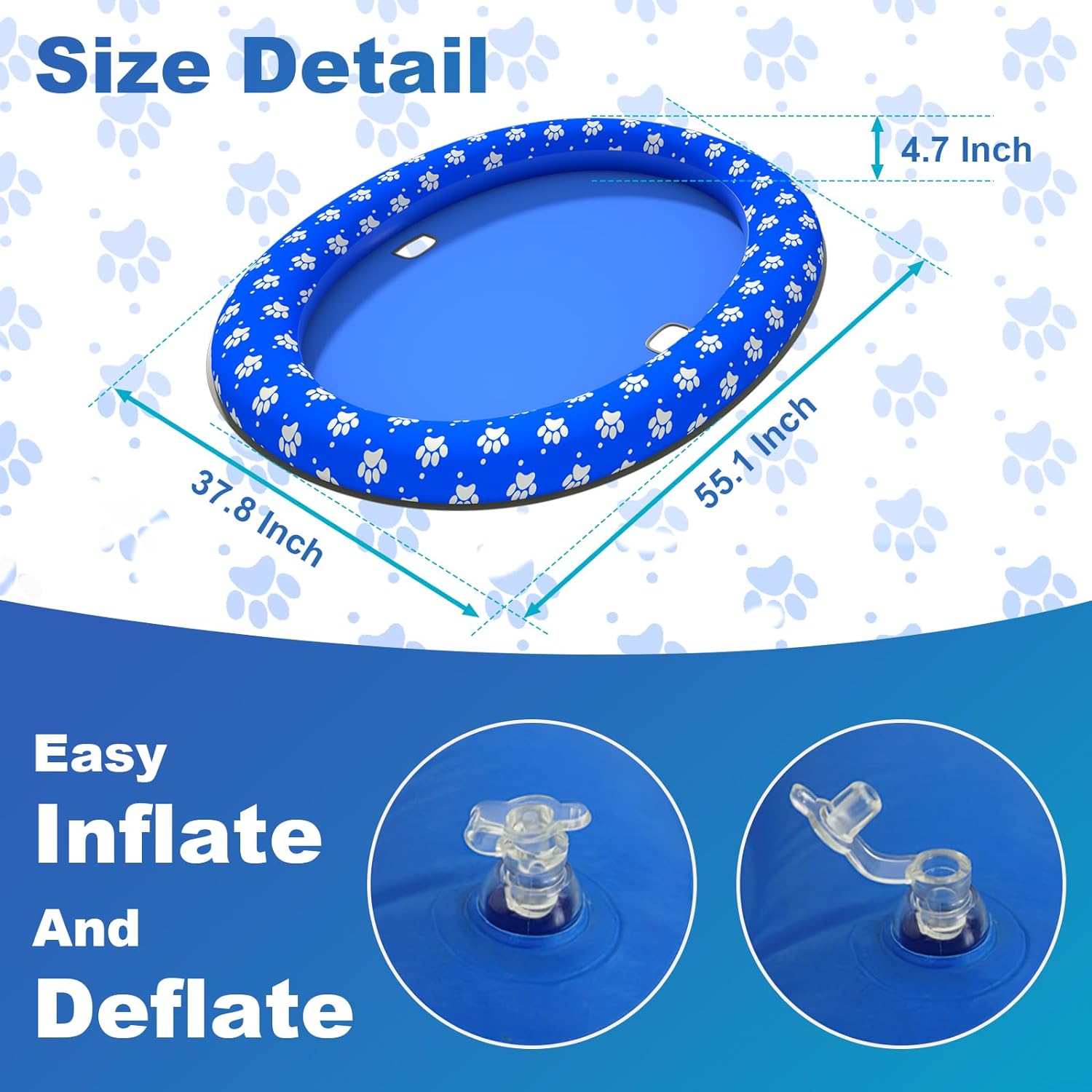Dog Pool Float Summer Dog Floats for Pool, Sturdy Dog Float Raft for Large Dogs, Scratch Resistant Dog Floties for Pool, Lake