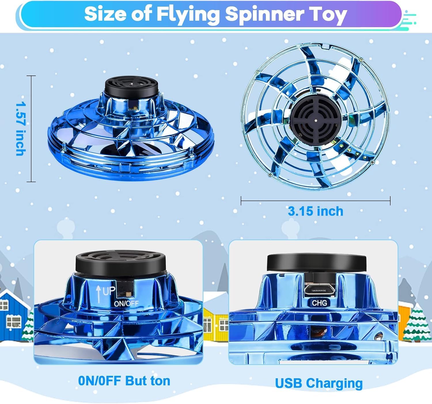 Mini UFO Hand Operated Mini Drone - Flying Ball Toys