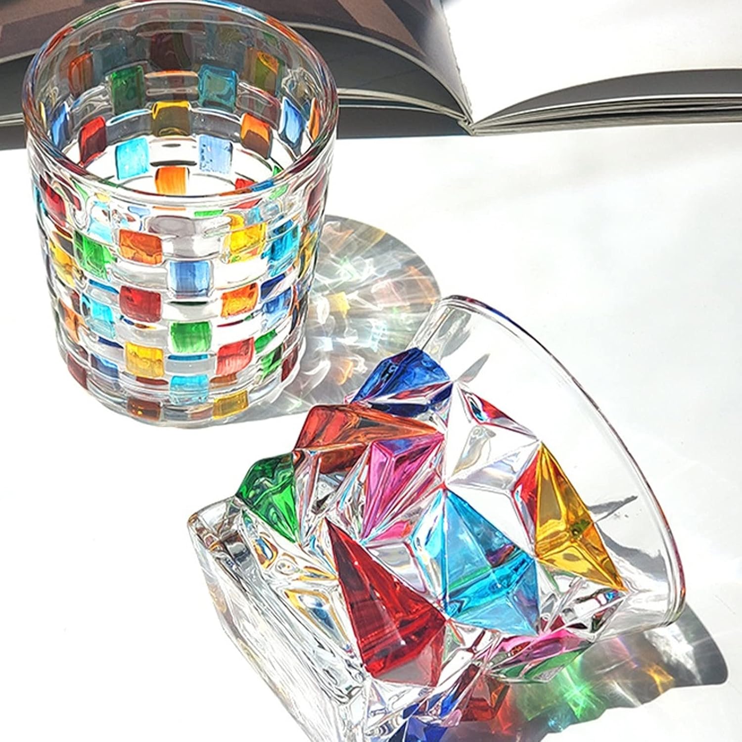 Colorful Whiskey Glass